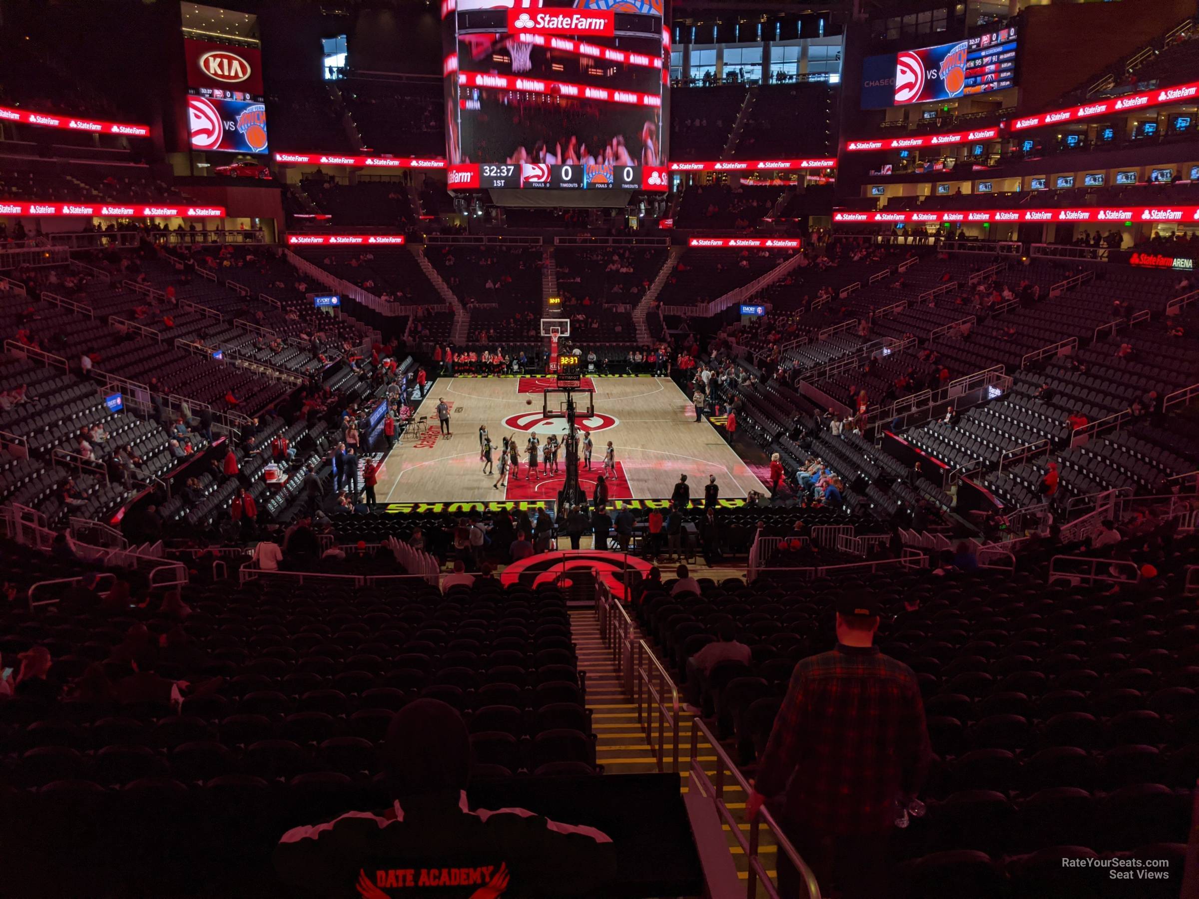 terrace 13, row aa seat view  for basketball - state farm arena