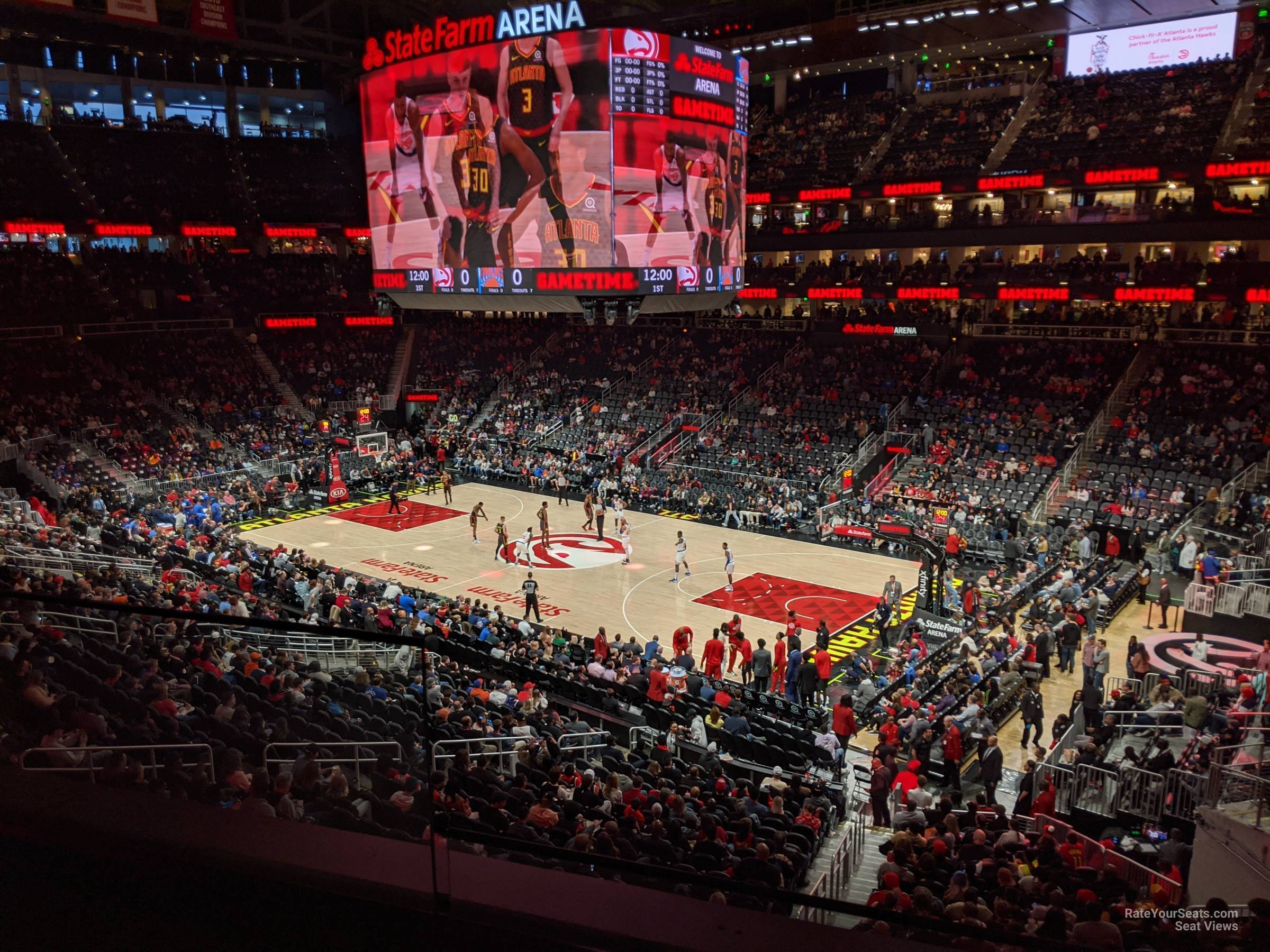 terrace 18, row dd seat view  for basketball - state farm arena