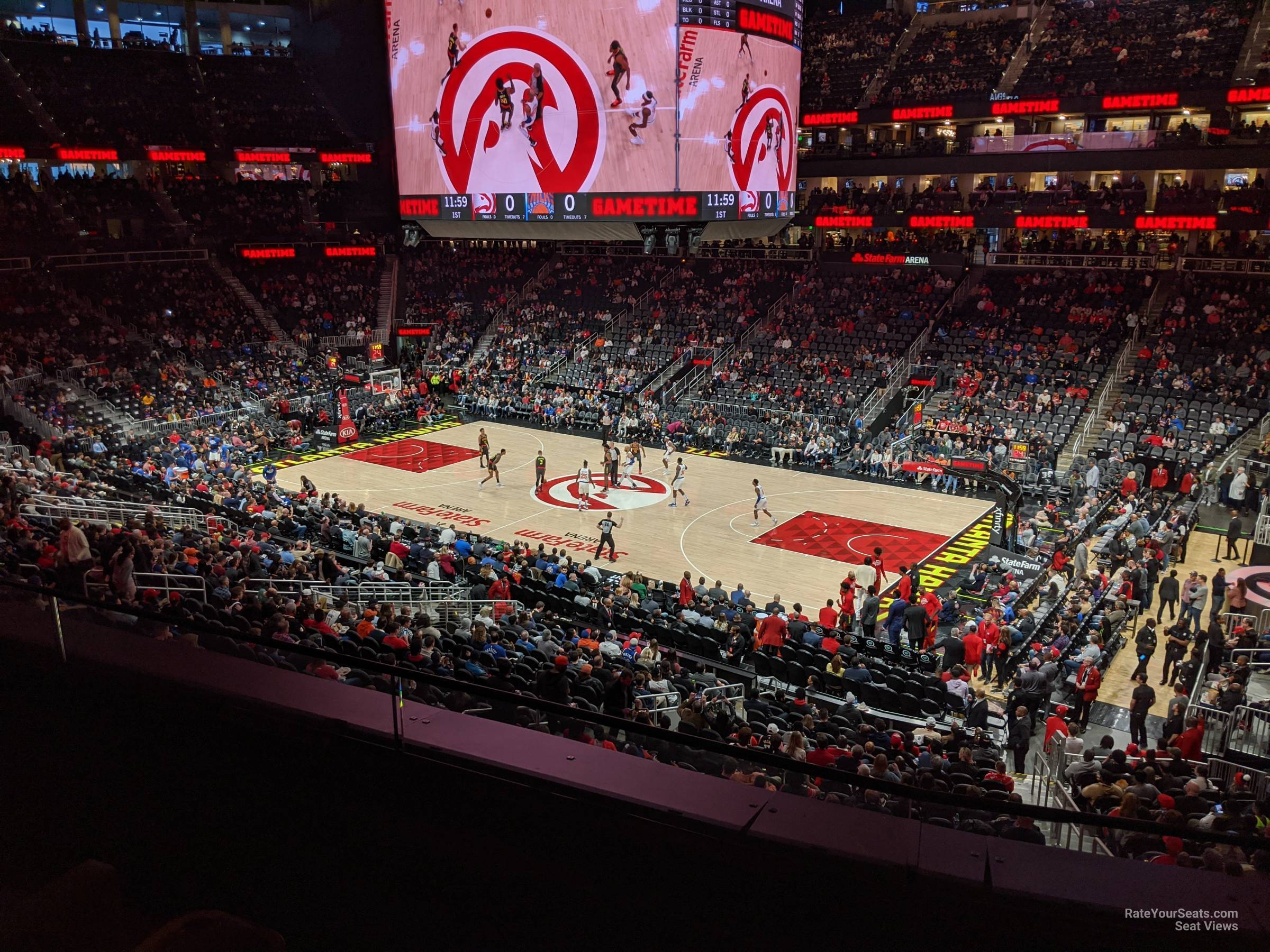 terrace 19, row dd seat view  for basketball - state farm arena