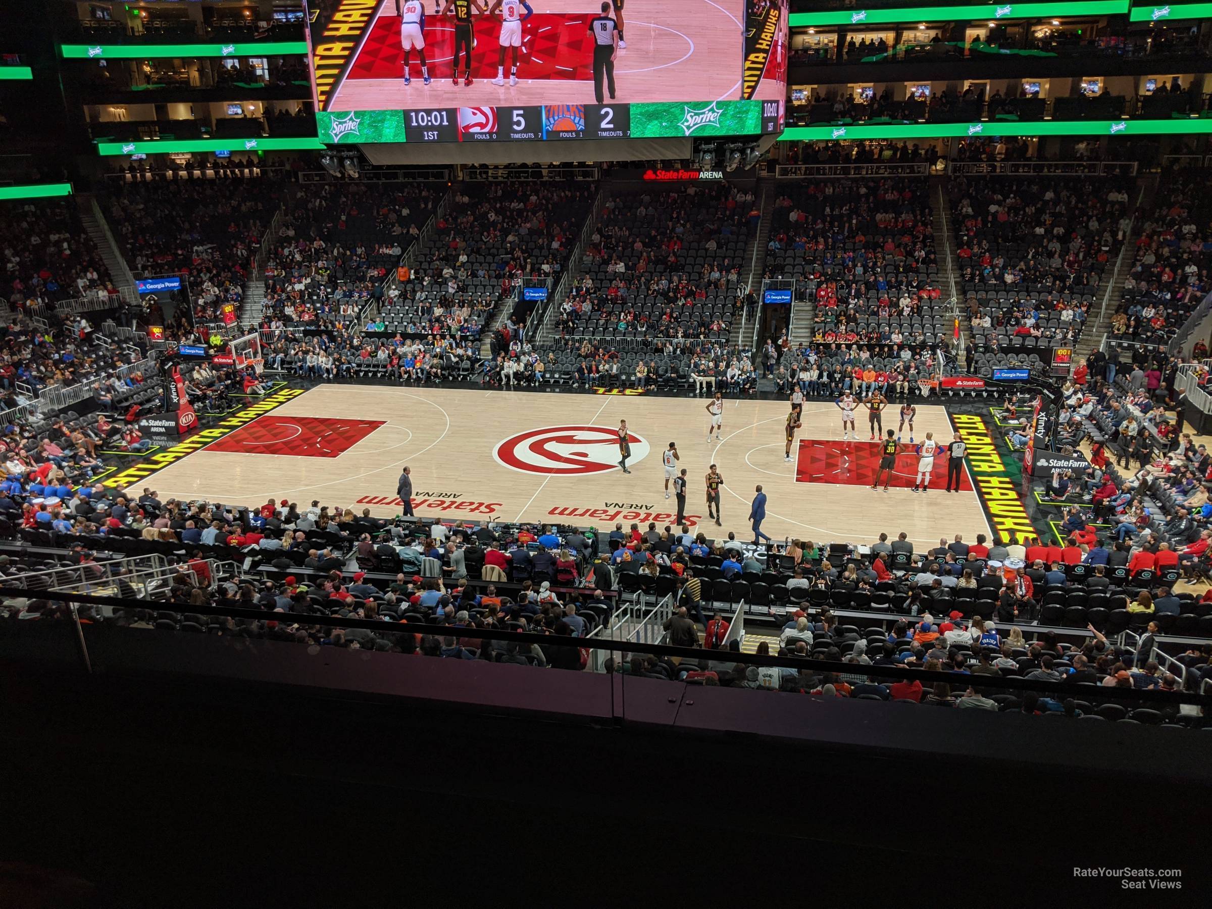 terrace 21, row dd seat view  for basketball - state farm arena