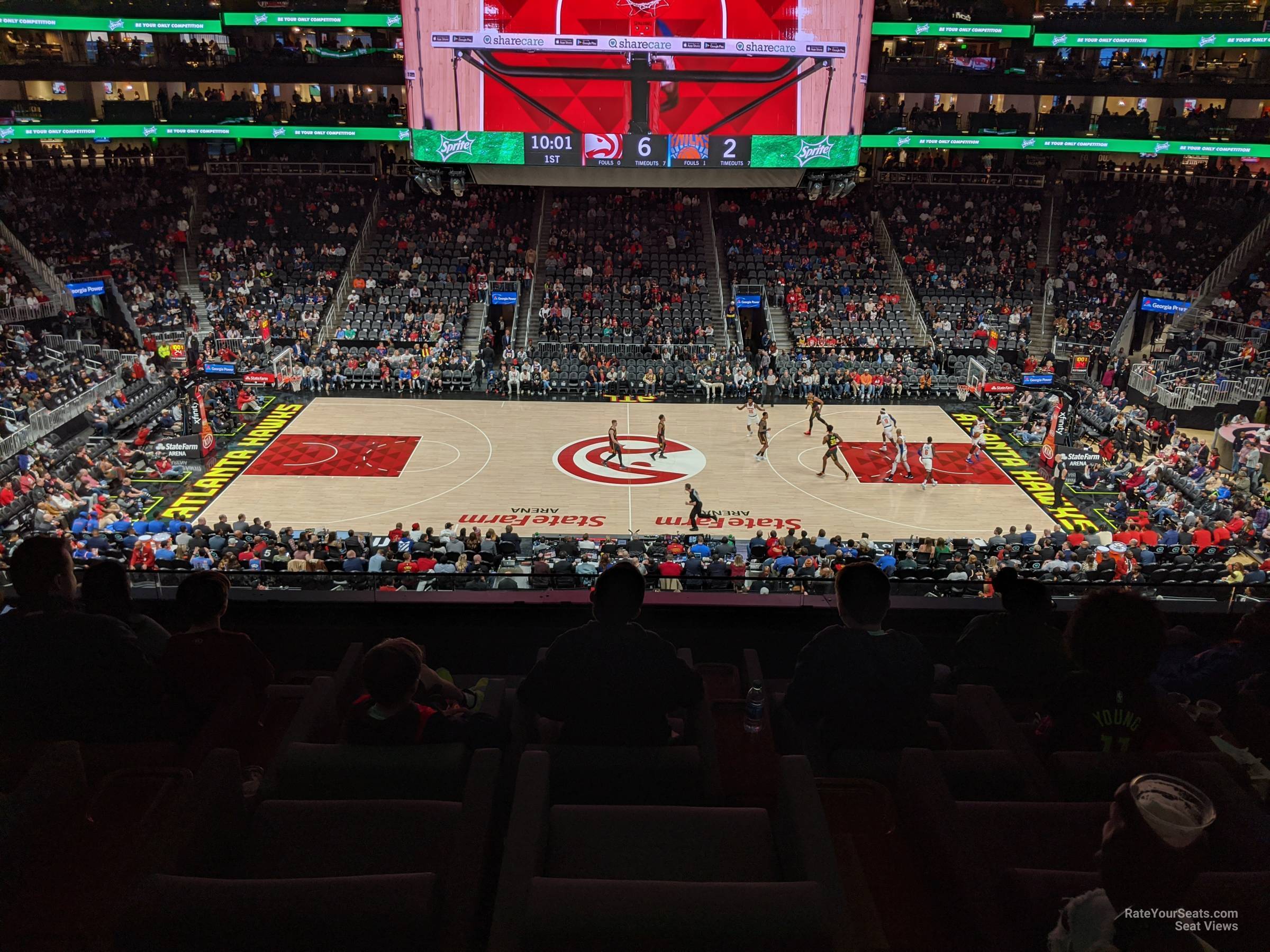 terrace 22, row ee seat view  for basketball - state farm arena