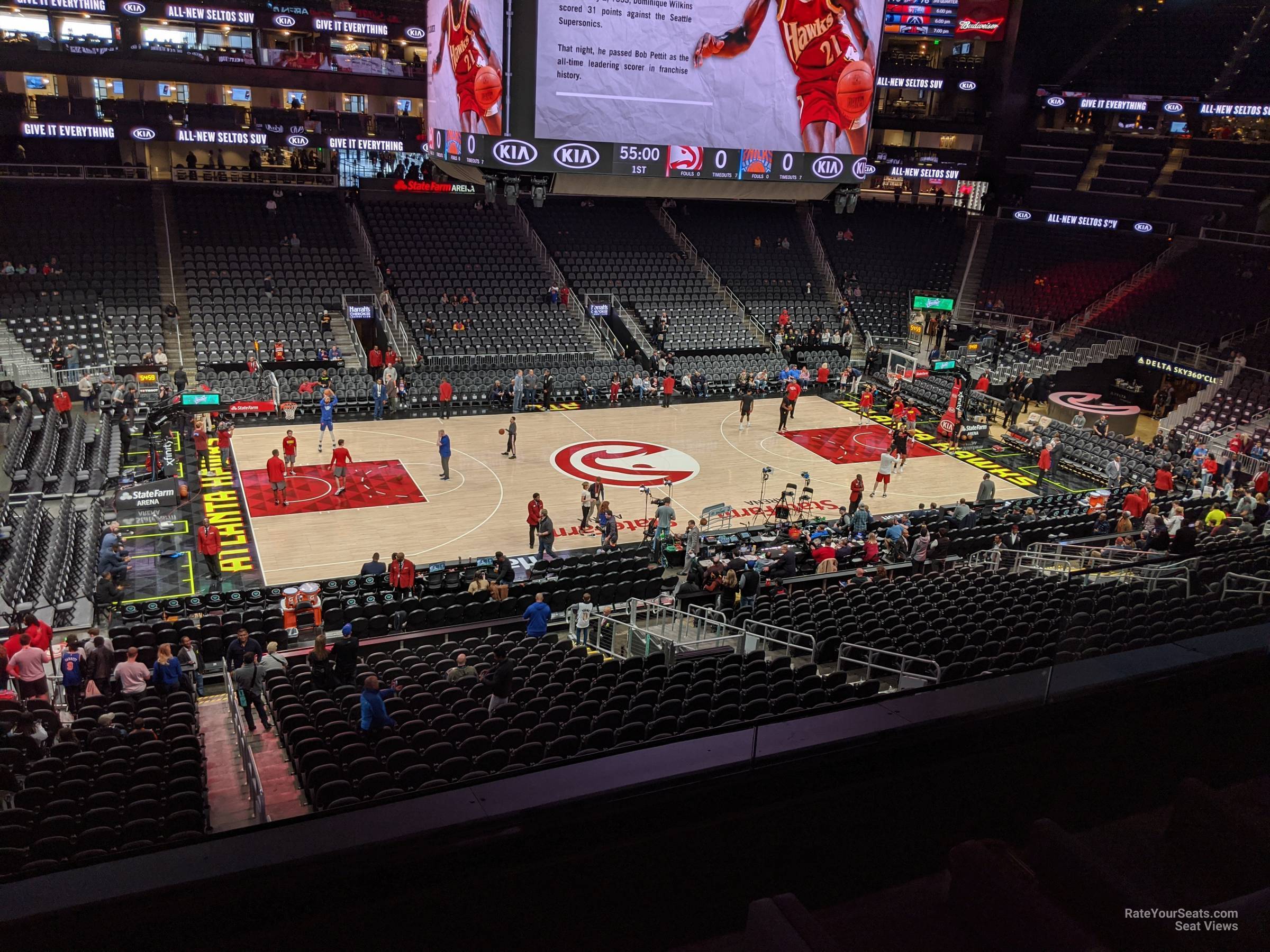 terrace 24, row cc seat view for basketball - state farm arena