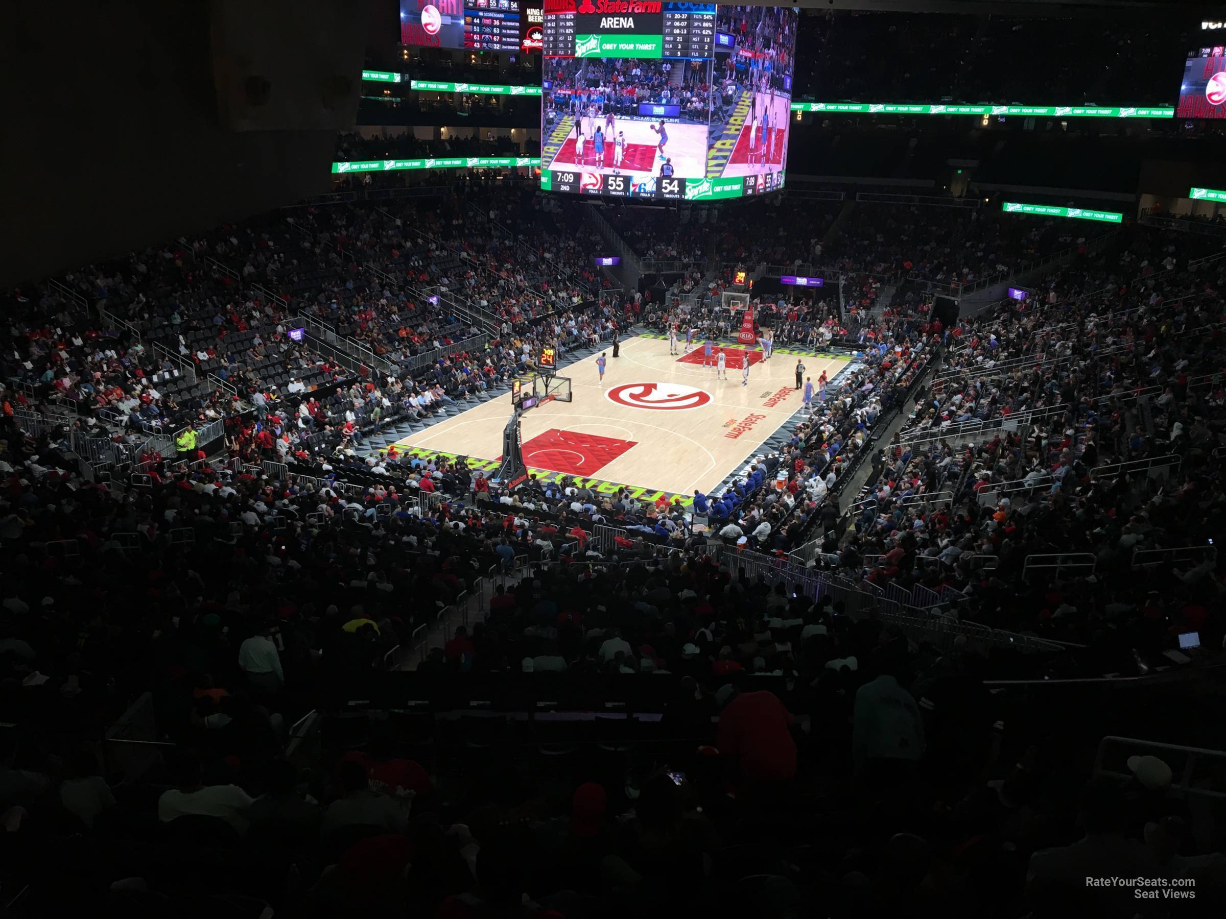 terrace 3, row j seat view  for basketball - state farm arena