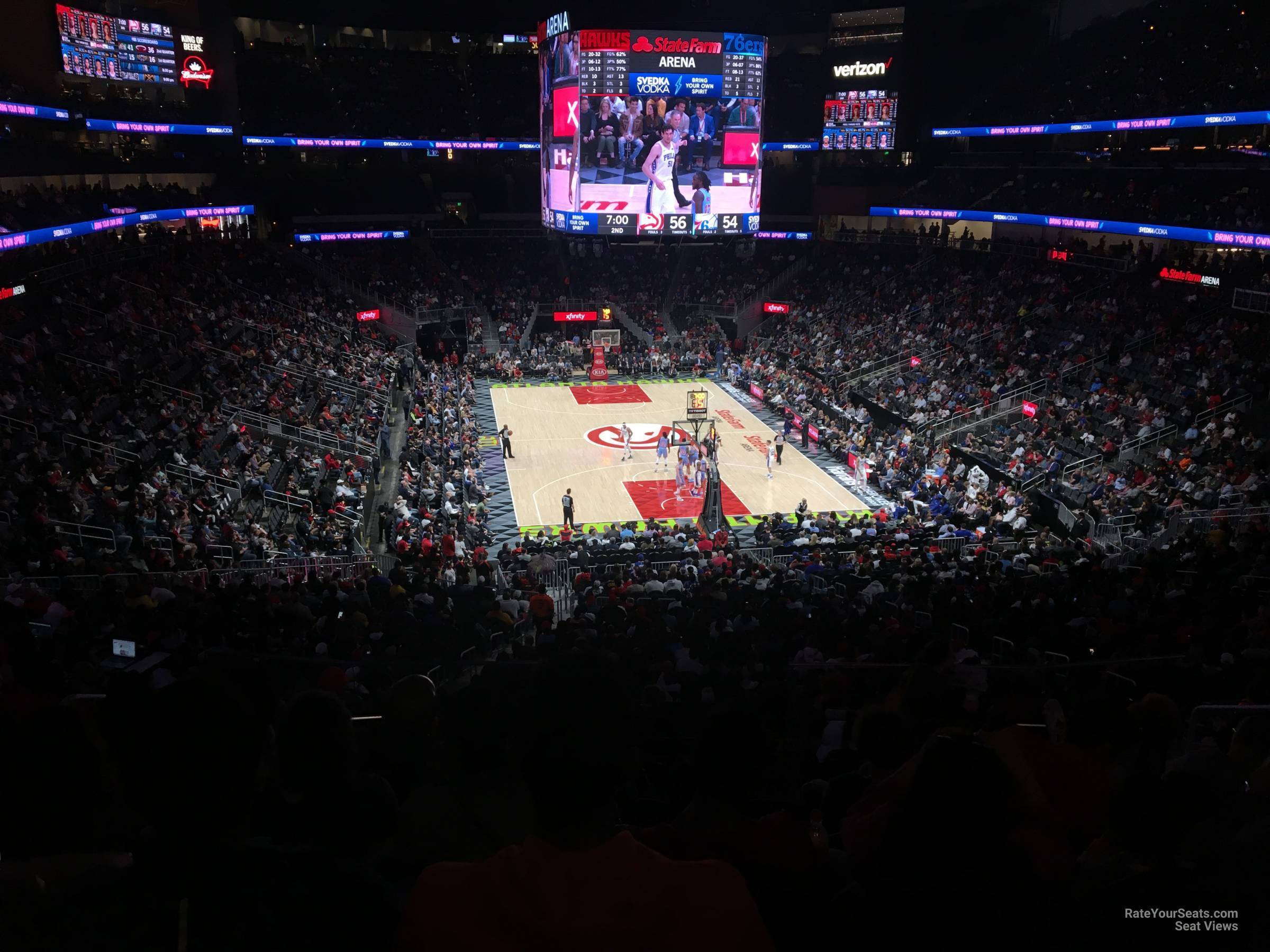 terrace 6, row j seat view  for basketball - state farm arena