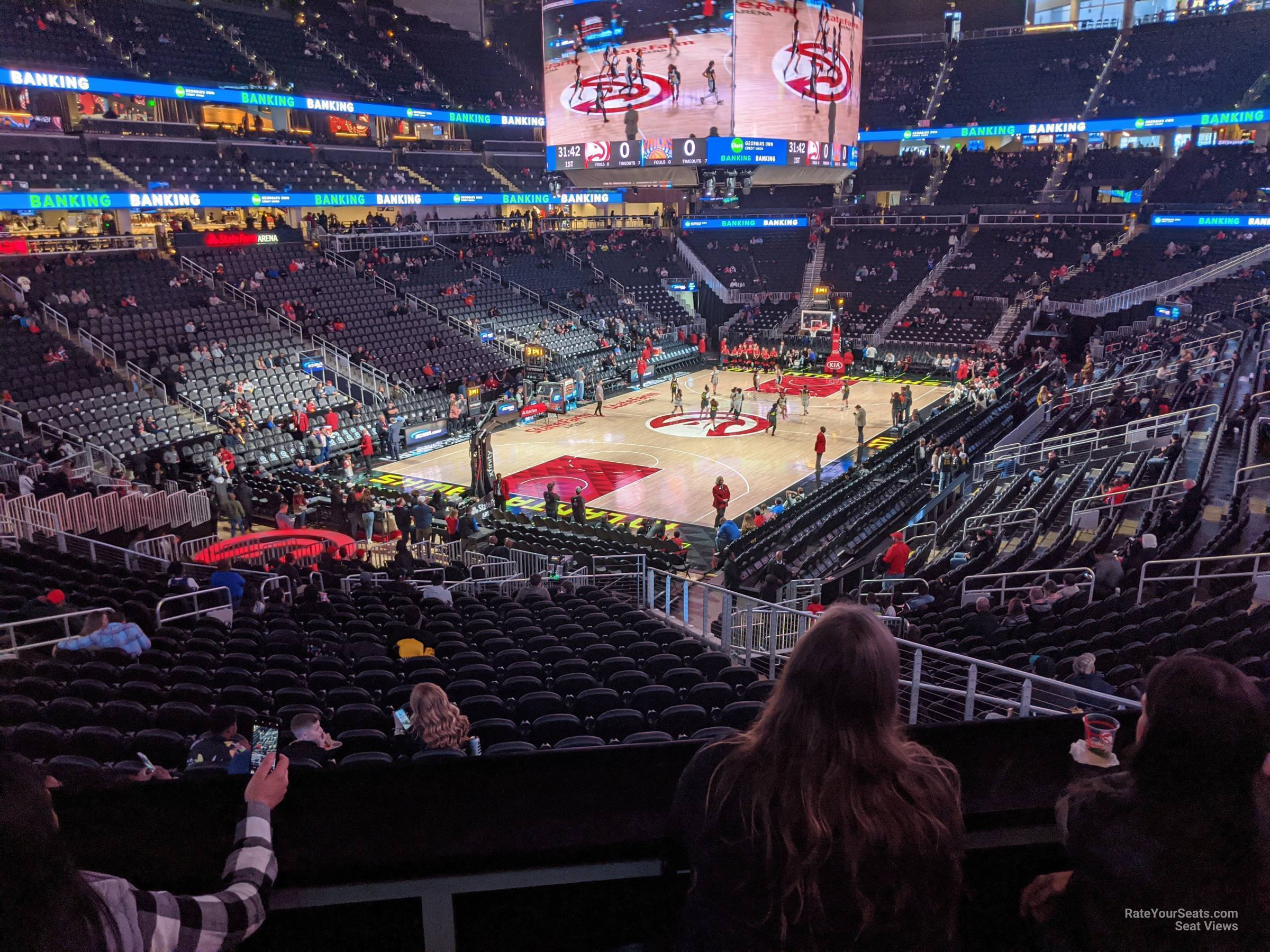 terrace 9, row aa seat view  for basketball - state farm arena