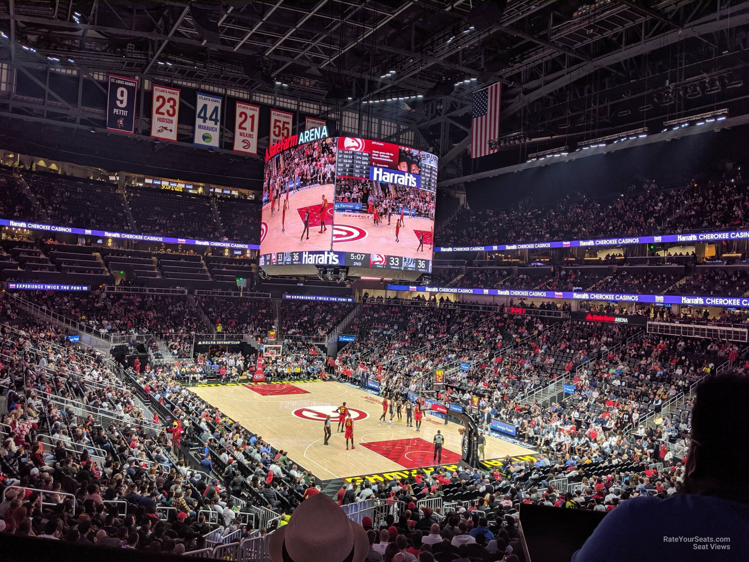 terrace 8, row a seat view  for basketball - state farm arena