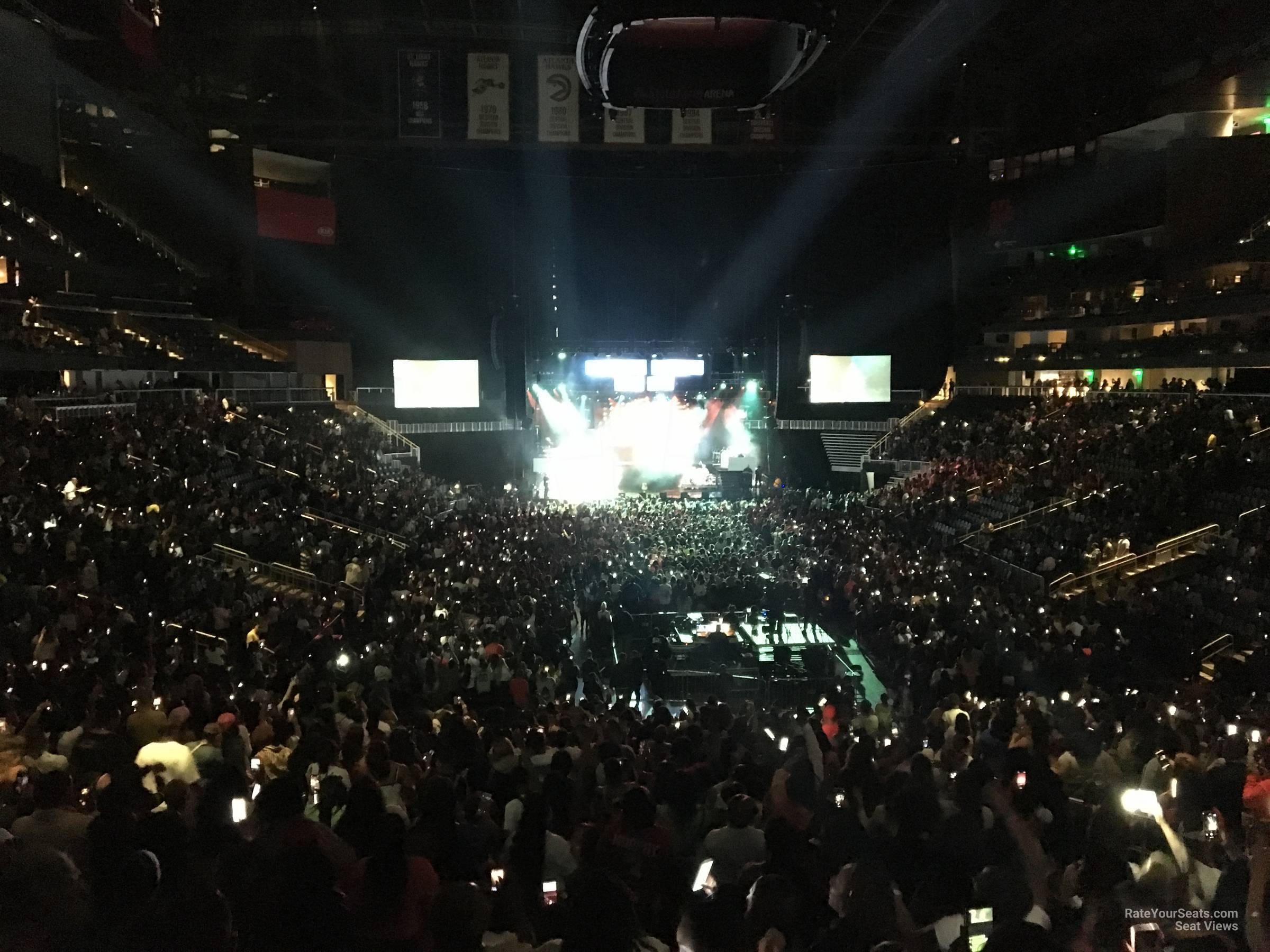 section 114, row u seat view  for concert - state farm arena