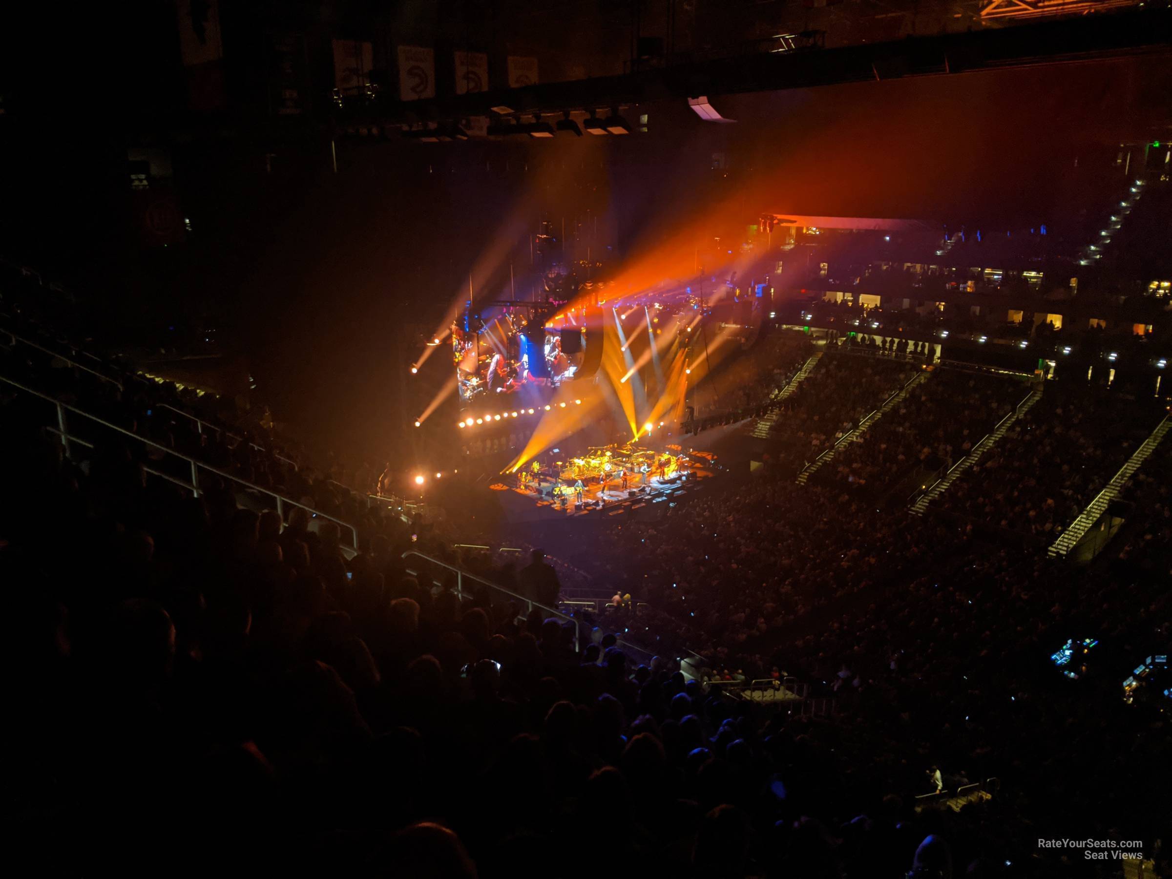 section 220, row m seat view  for concert - state farm arena