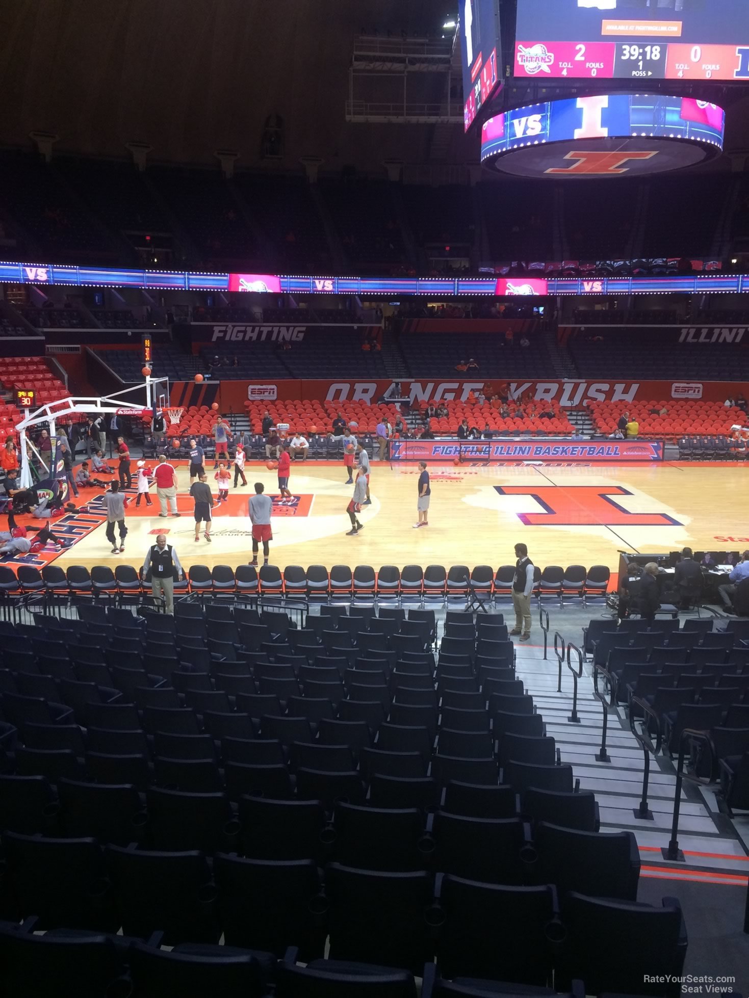 section 102, row 16 seat view  - state farm center