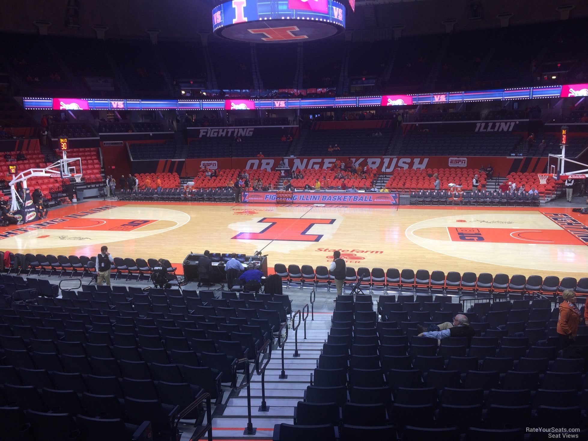 section 120, row 16 seat view  - state farm center