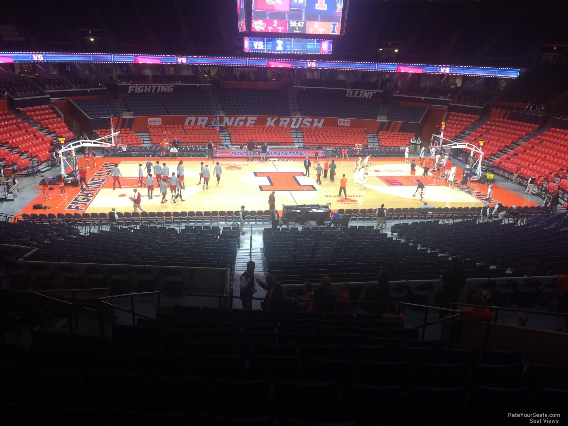 section 121, row 11 seat view  - state farm center