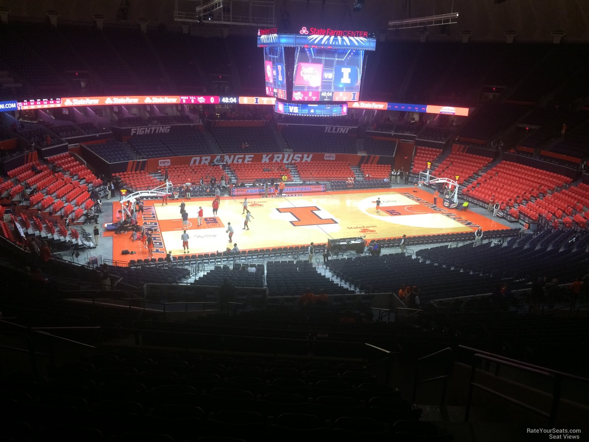 section 204, row 10 seat view  - state farm center