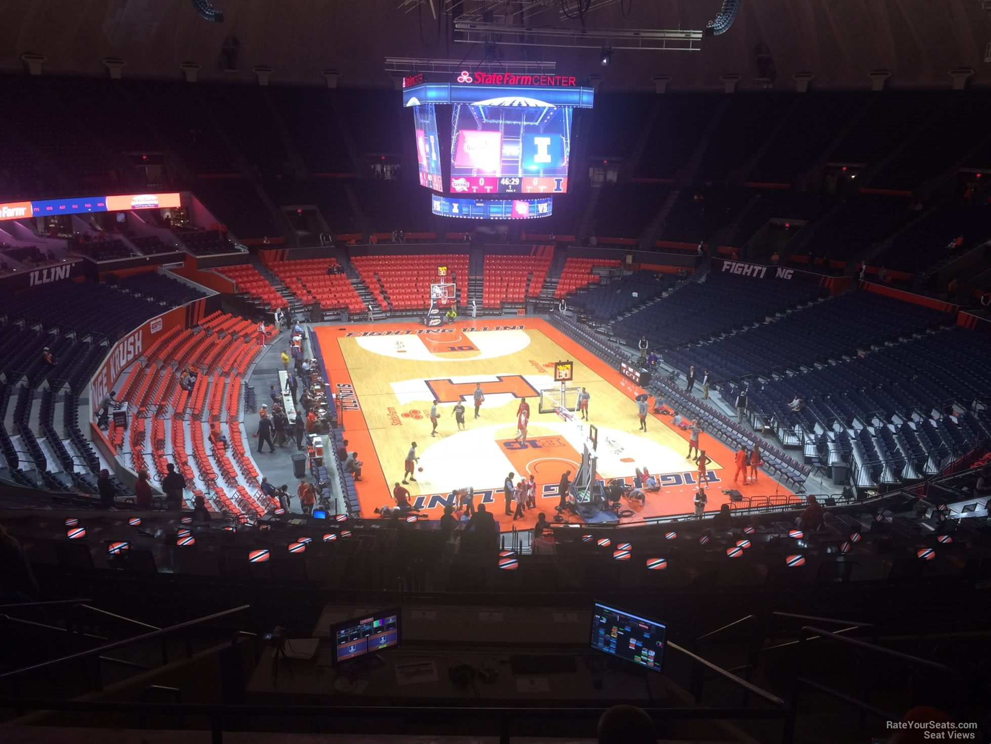 section 215, row 10 seat view  - state farm center