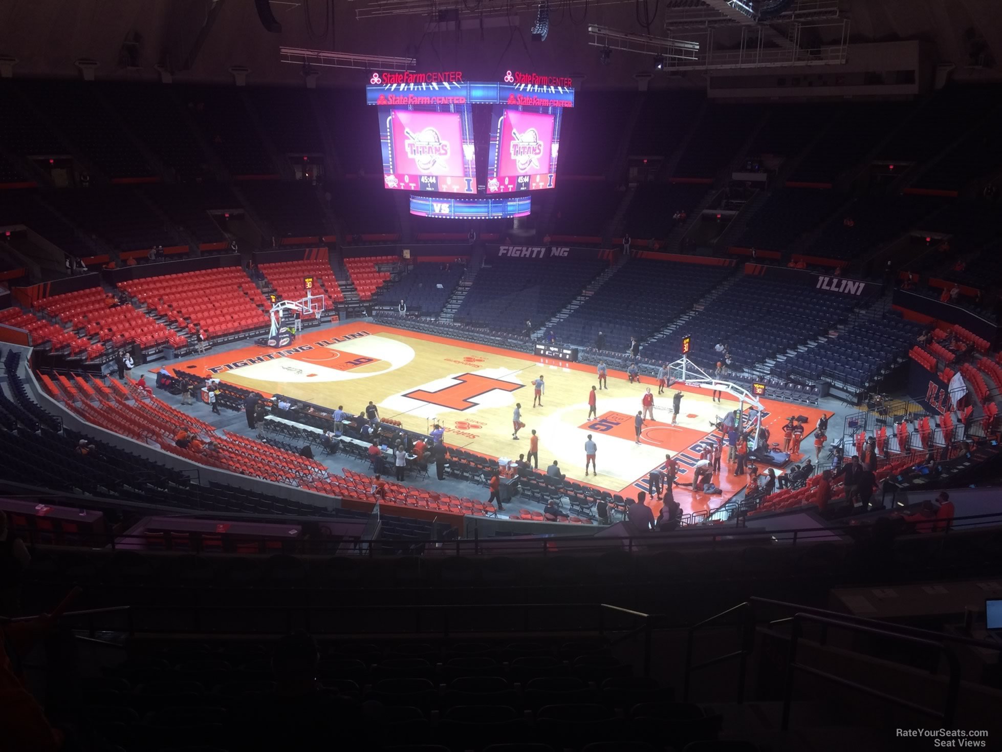 section 220, row 10 seat view  - state farm center