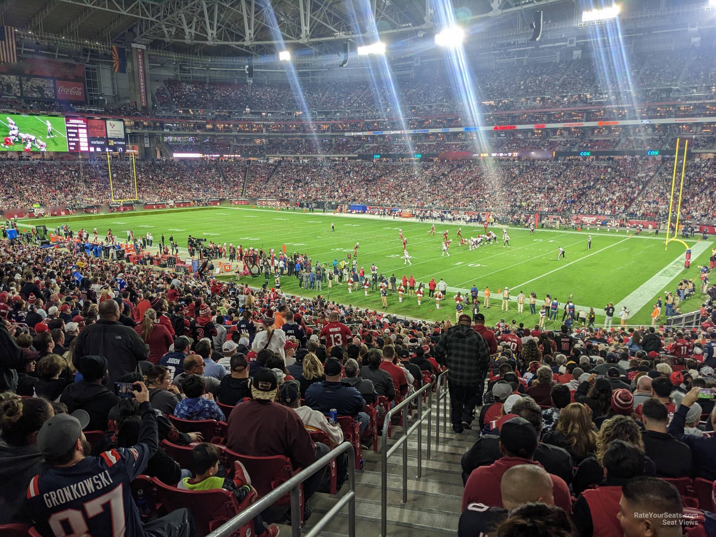 section 103, row 41 seat view  for football - state farm stadium