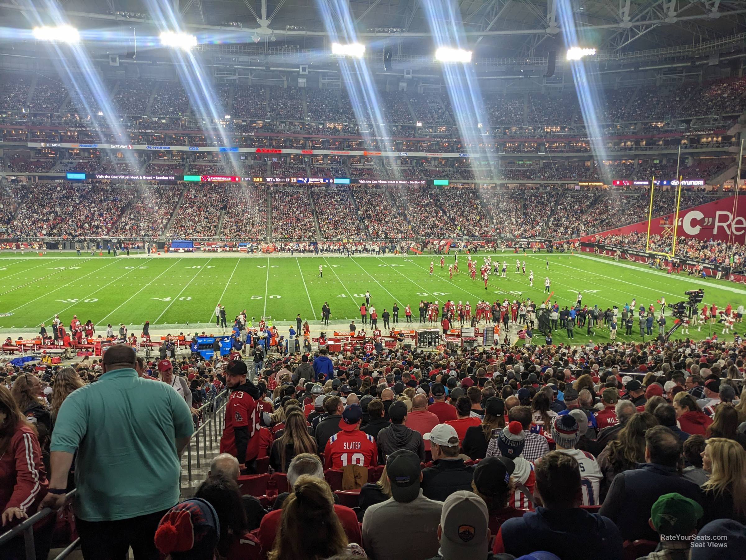 section 109, row 41 seat view  for football - state farm stadium