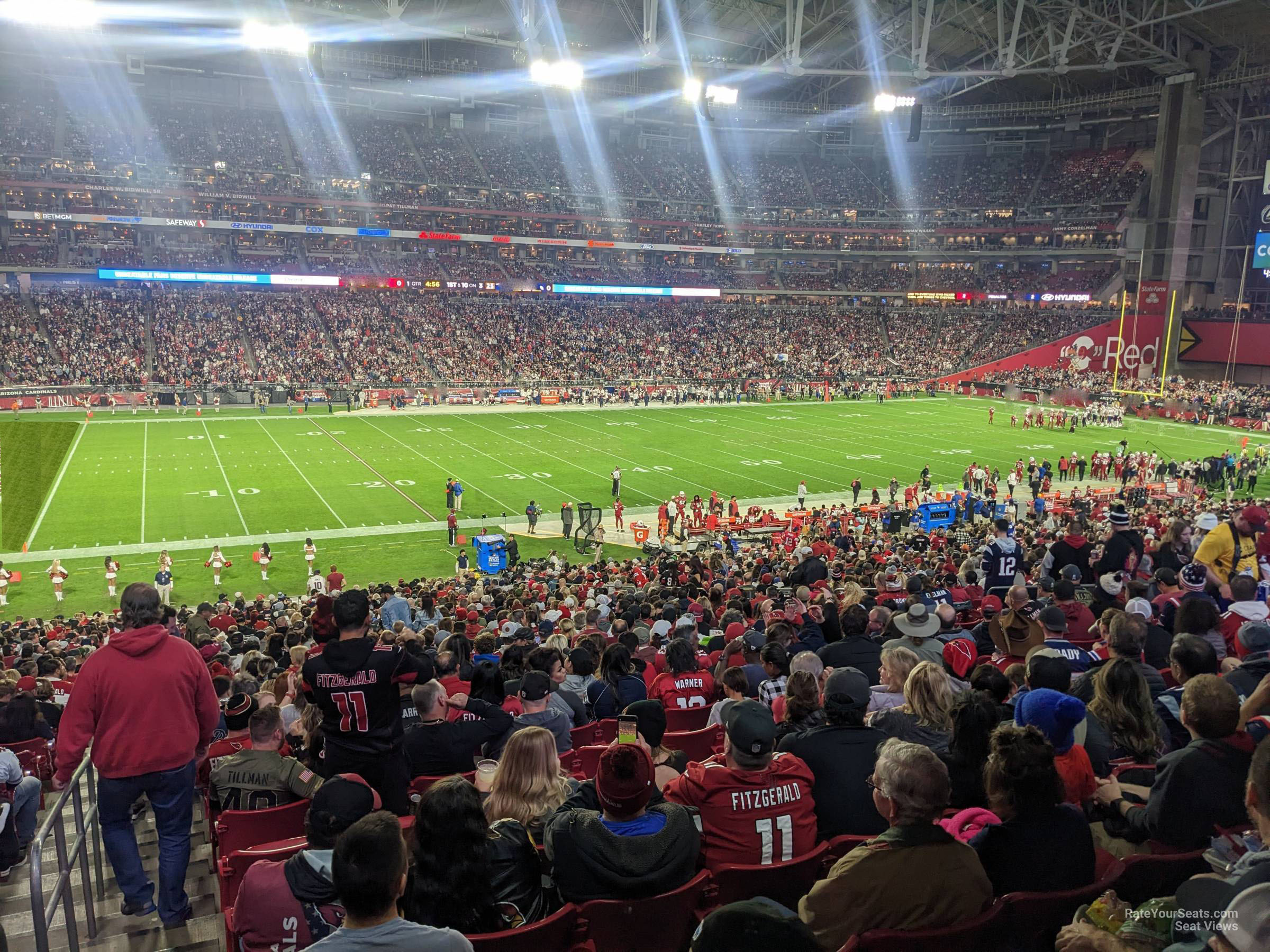 section 112, row 41 seat view  for football - state farm stadium