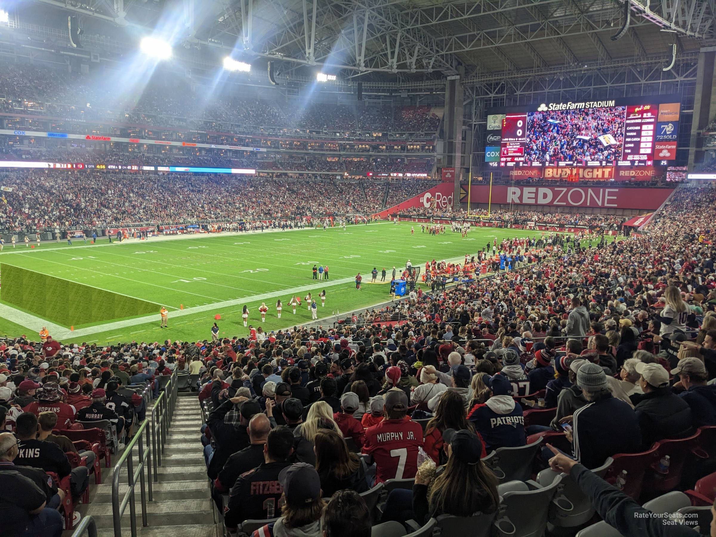 section 114, row 41 seat view  for football - state farm stadium