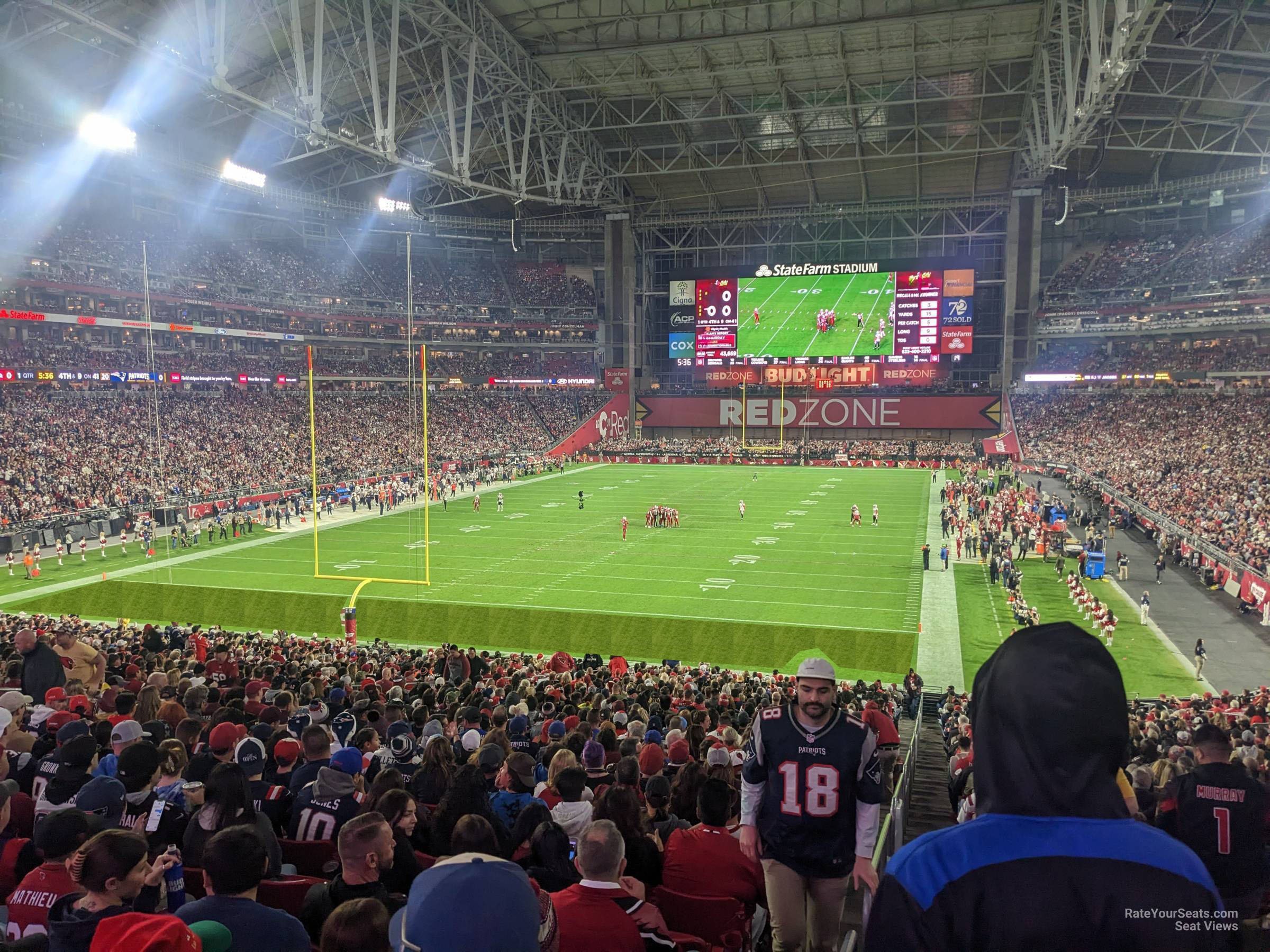 section 117, row 41 seat view  for football - state farm stadium