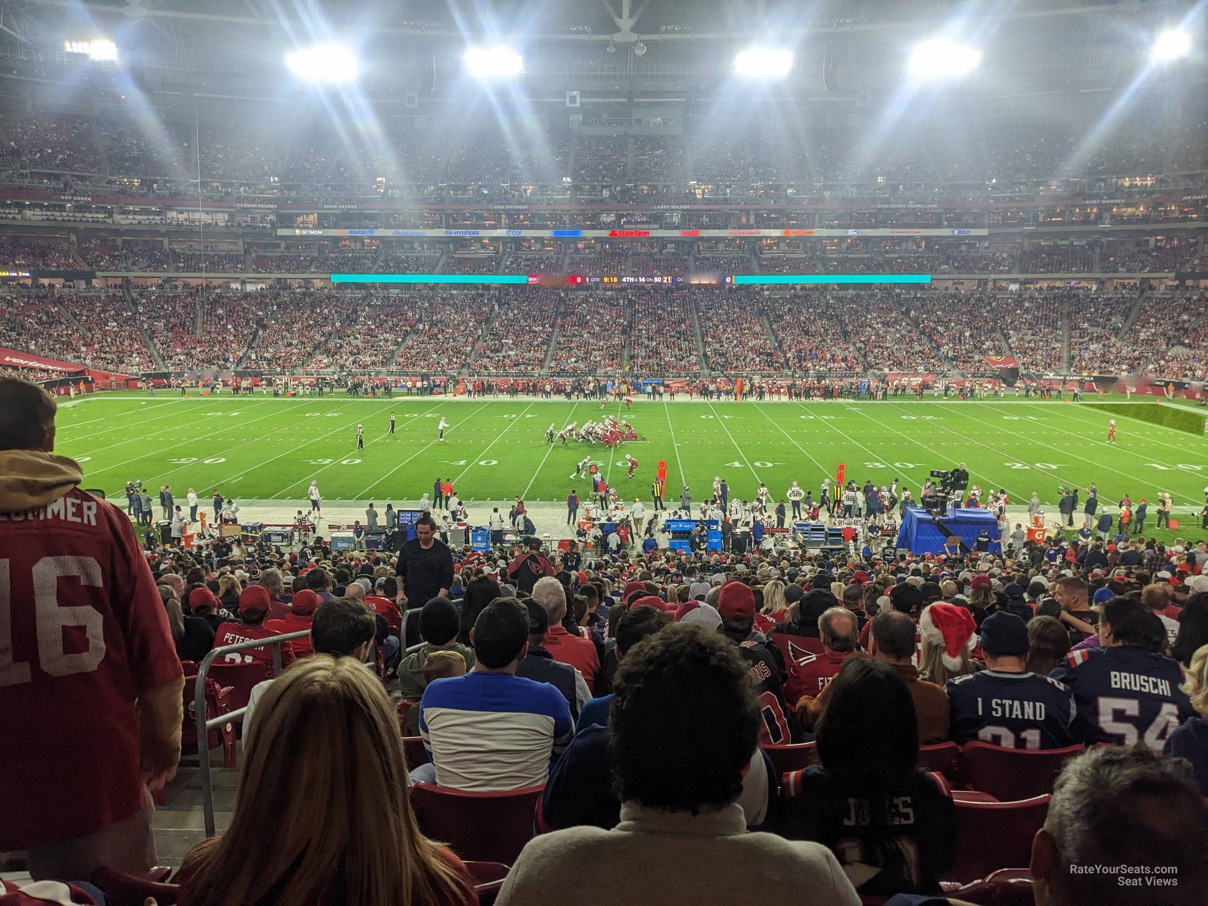 section 129, row 41 seat view  for football - state farm stadium
