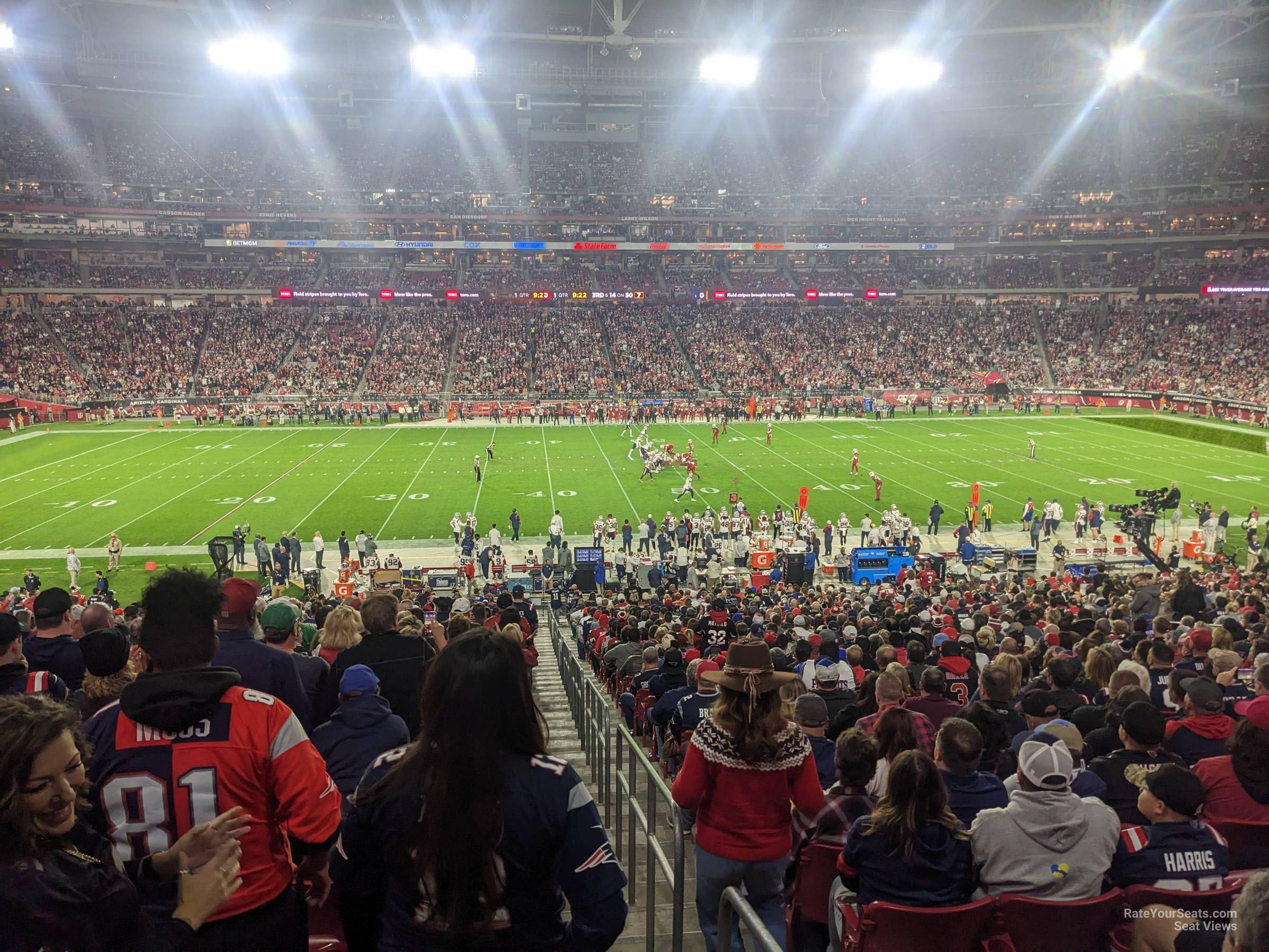 section 131, row 41 seat view  for football - state farm stadium