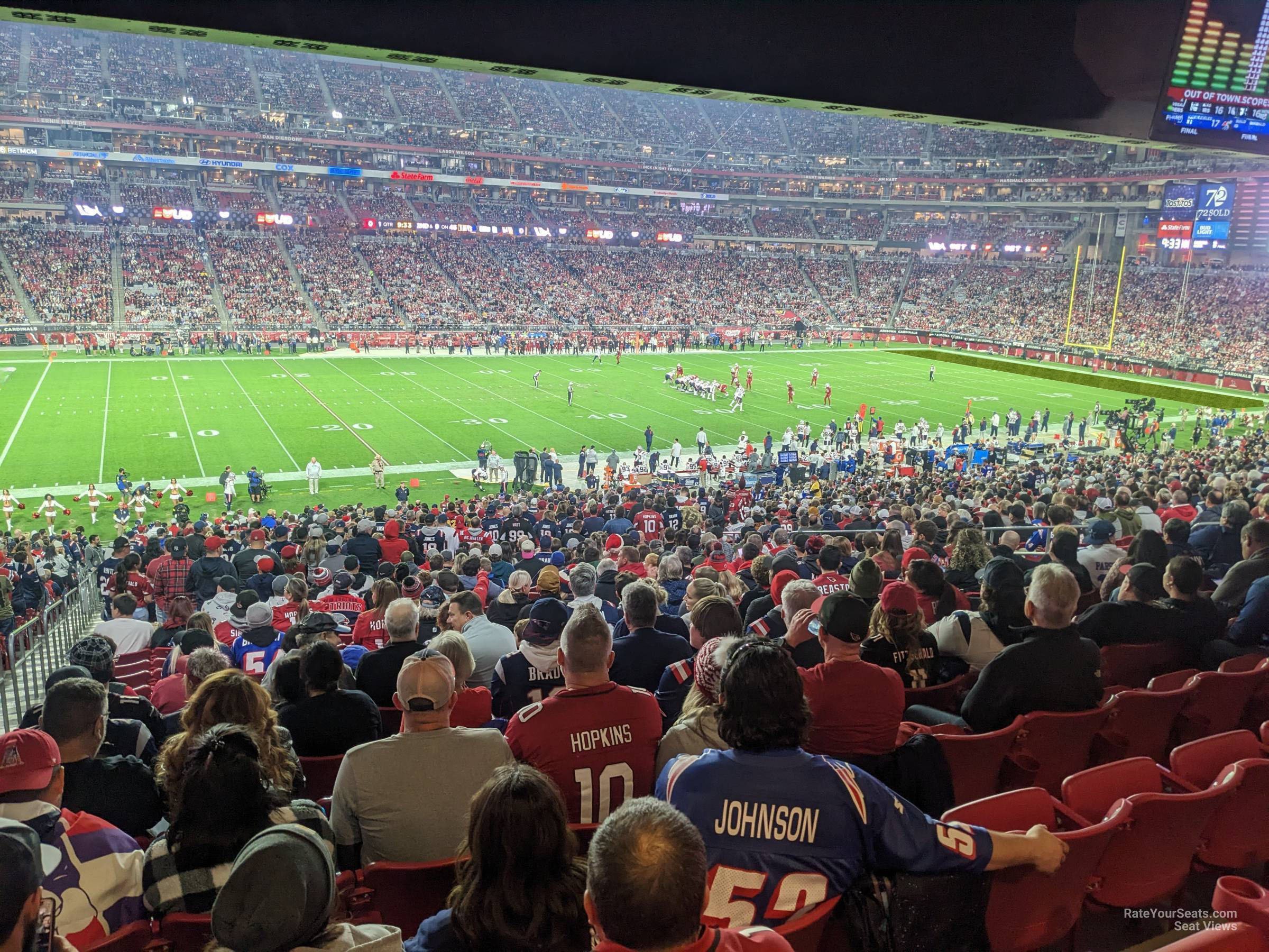 section 133, row 41 seat view  for football - state farm stadium