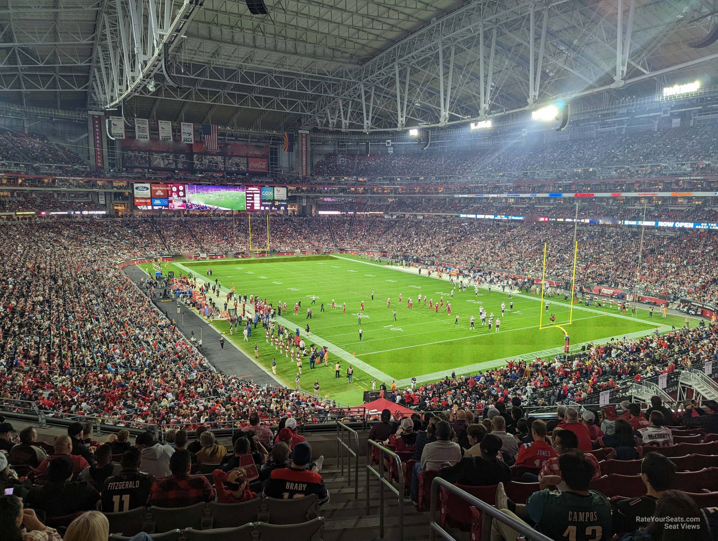 section 202, row 12 seat view  for football - state farm stadium