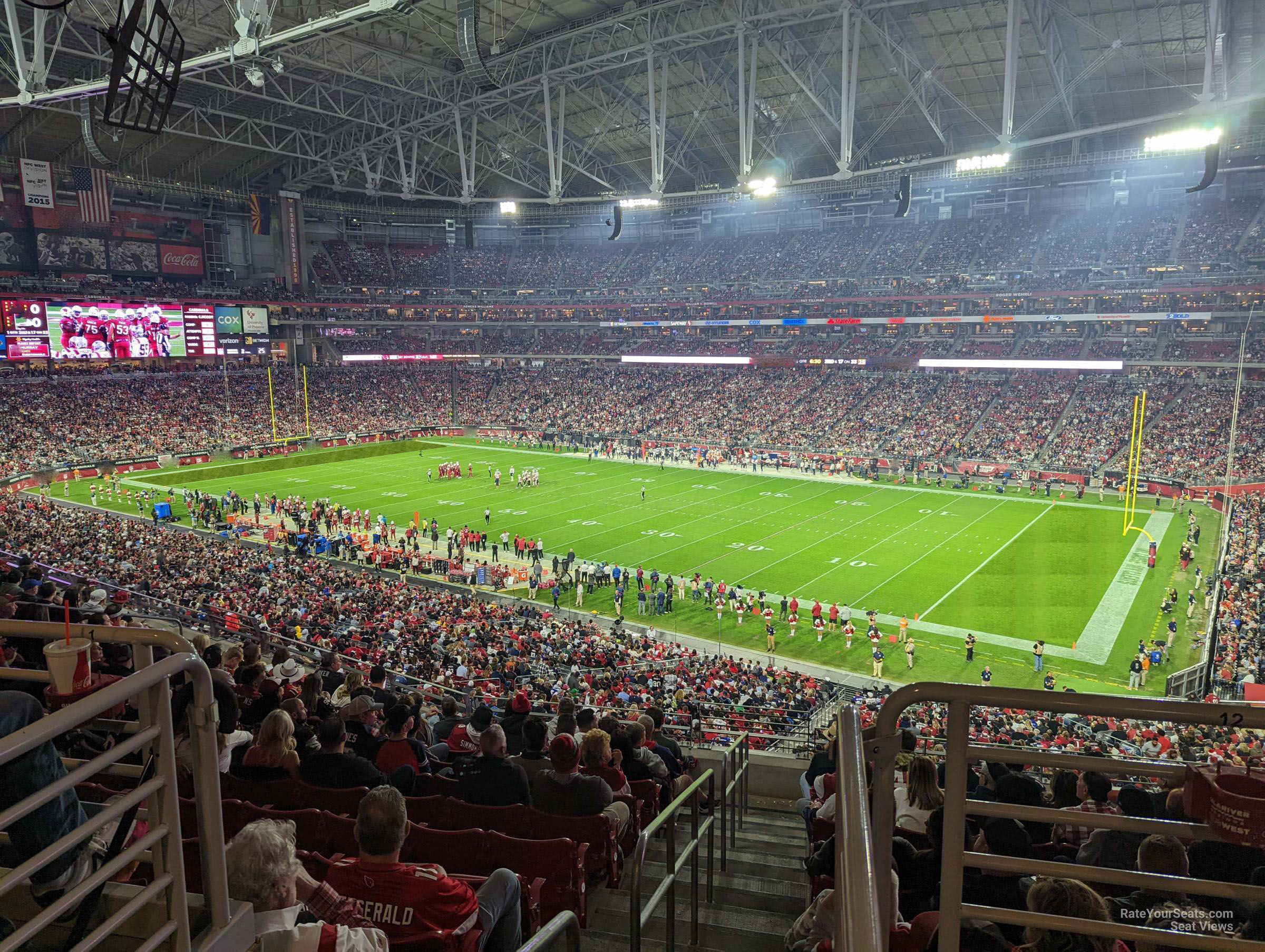 section 206, row 12 seat view  for football - state farm stadium