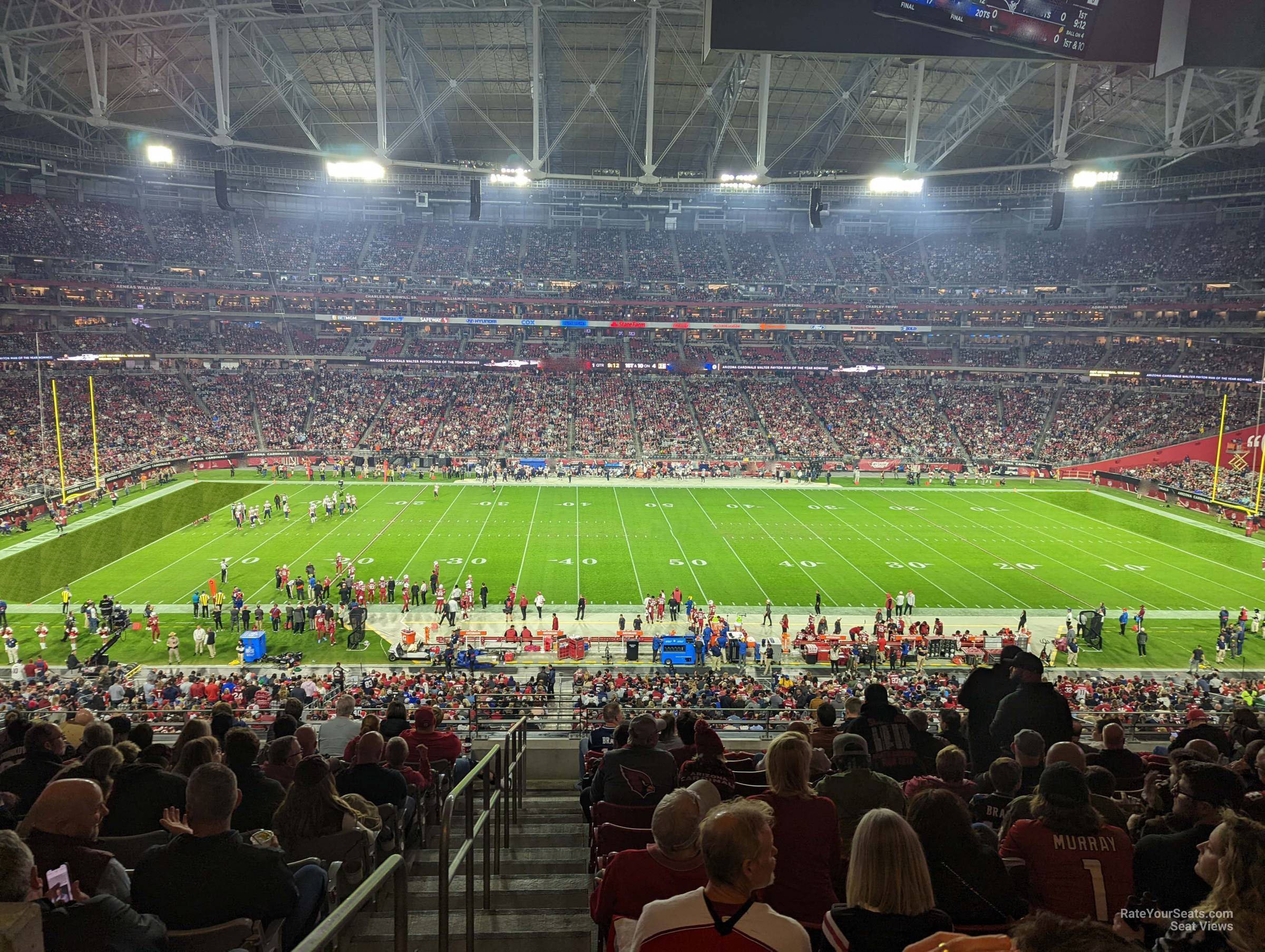 section 212, row 12 seat view  for football - state farm stadium