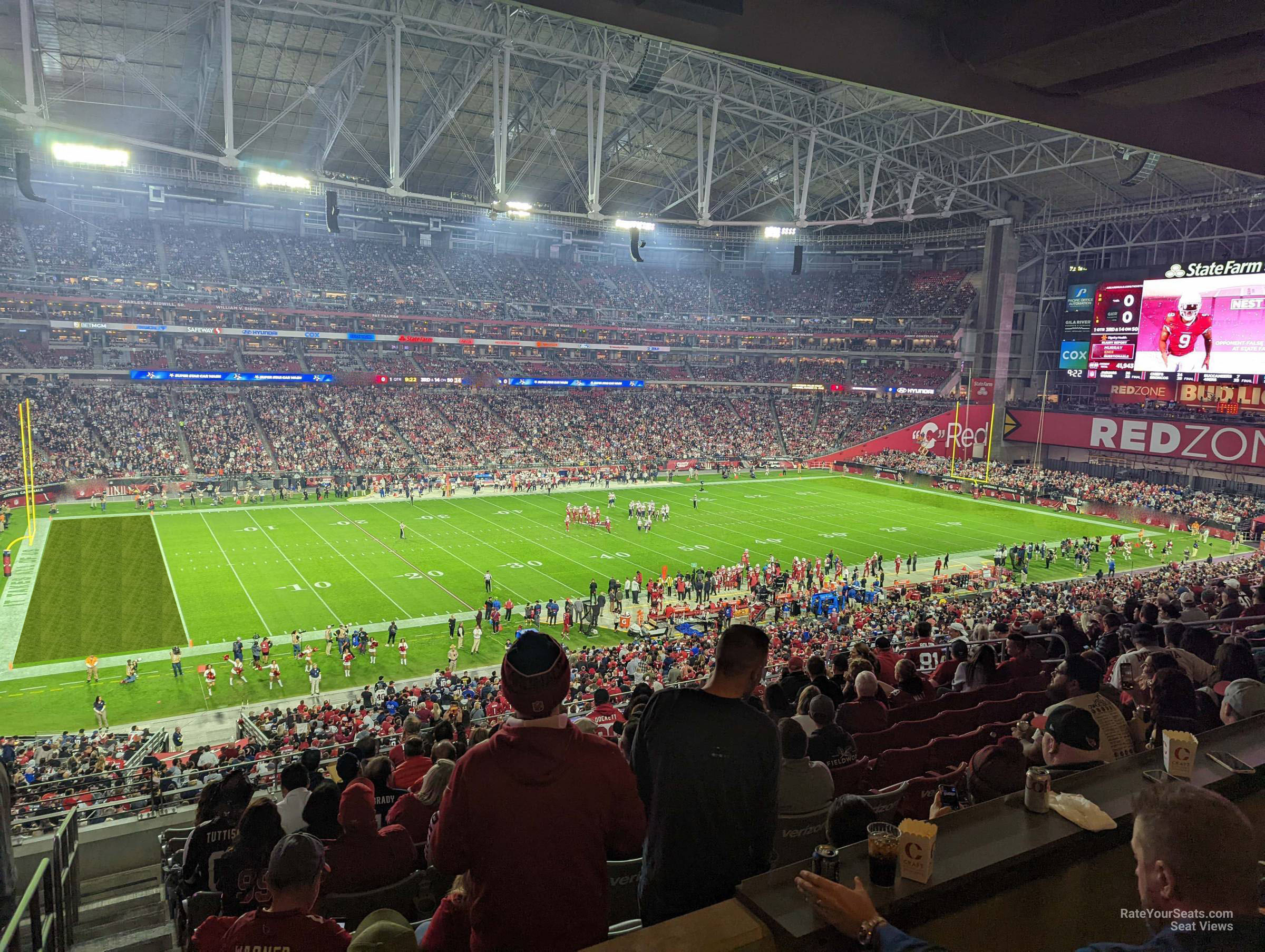 section 216, row 12 seat view  for football - state farm stadium