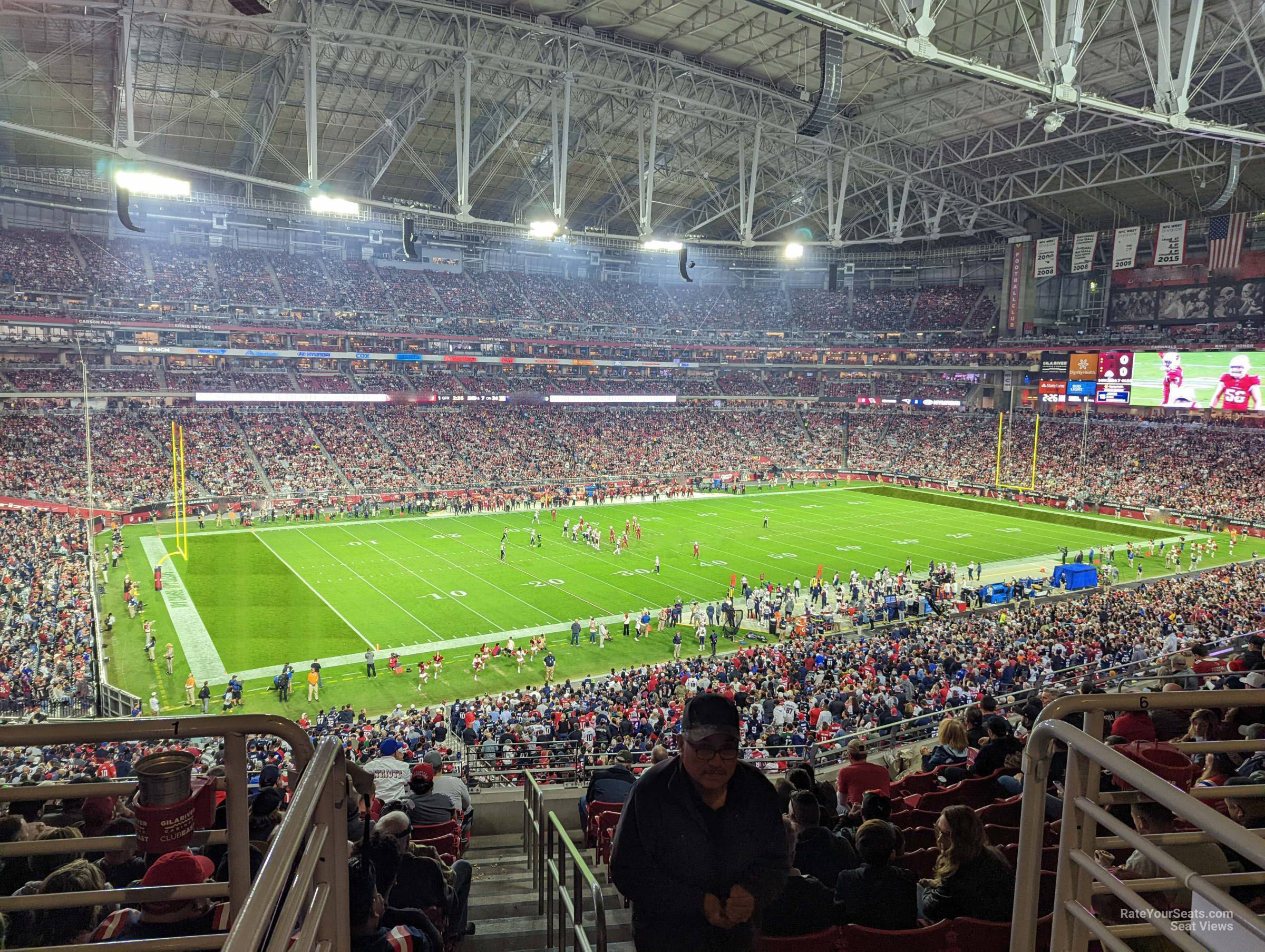 section 243, row 12 seat view  for football - state farm stadium