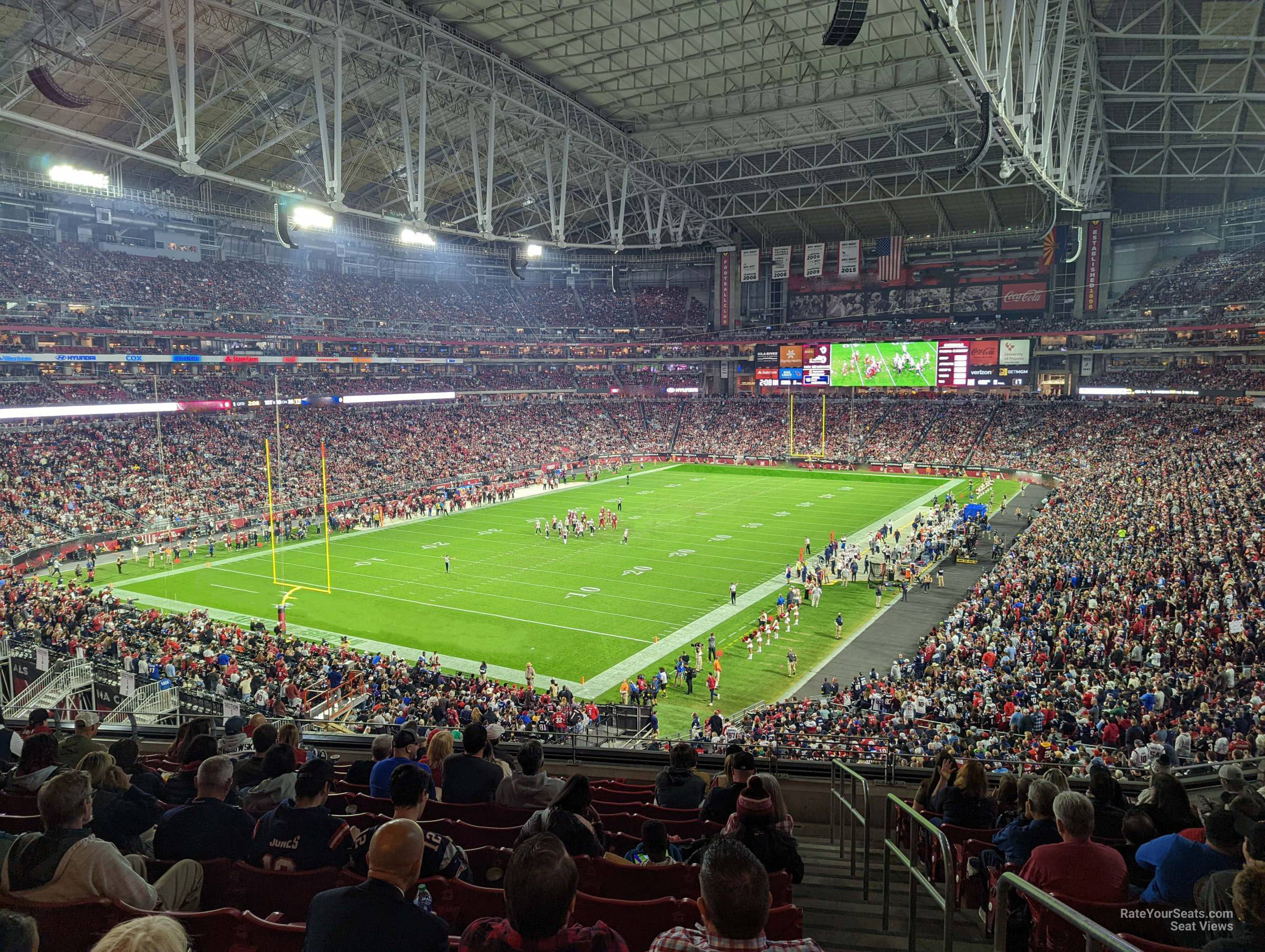 section 247, row 12 seat view  for football - state farm stadium