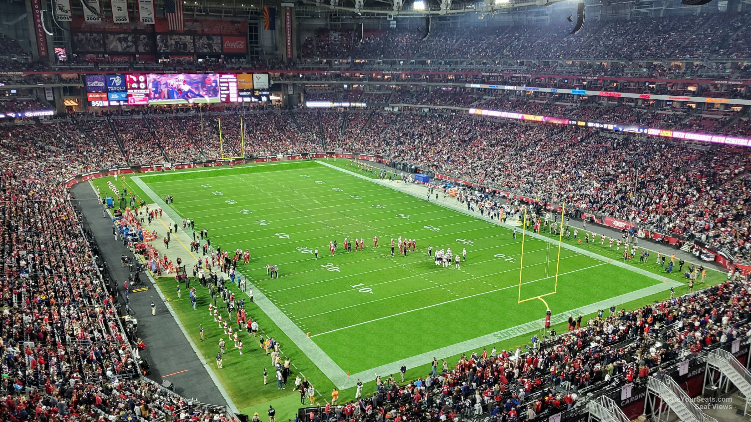 section 401, row 1 seat view  for football - state farm stadium