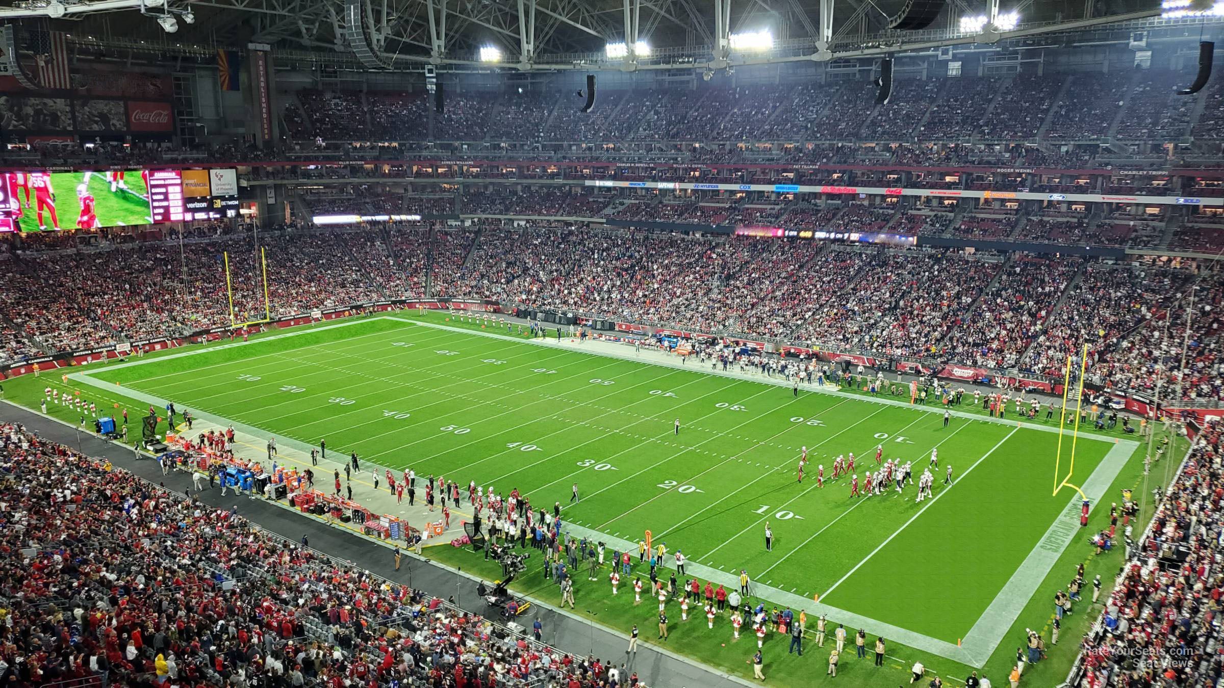 section 405, row 1 seat view  for football - state farm stadium