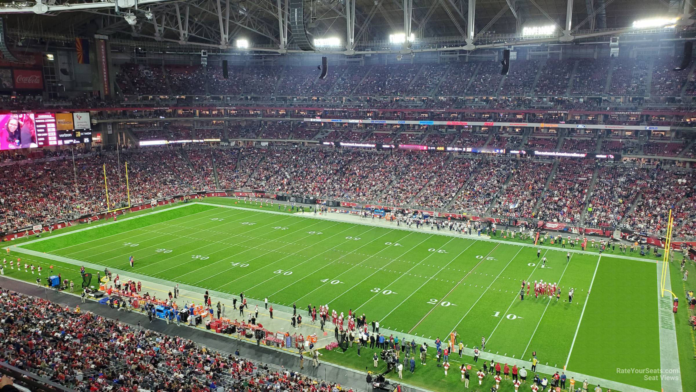 section 407, row 1 seat view  for football - state farm stadium