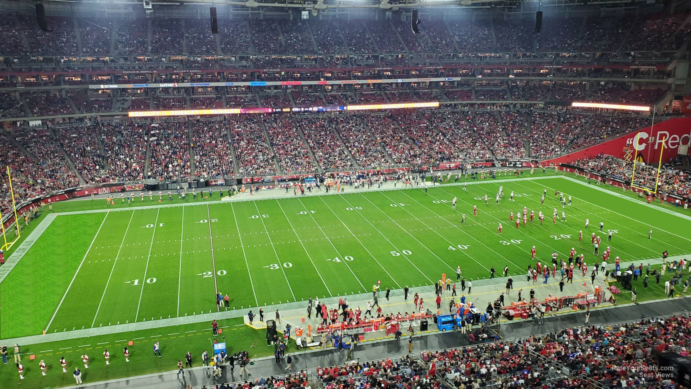 section 415, row 1 seat view  for football - state farm stadium