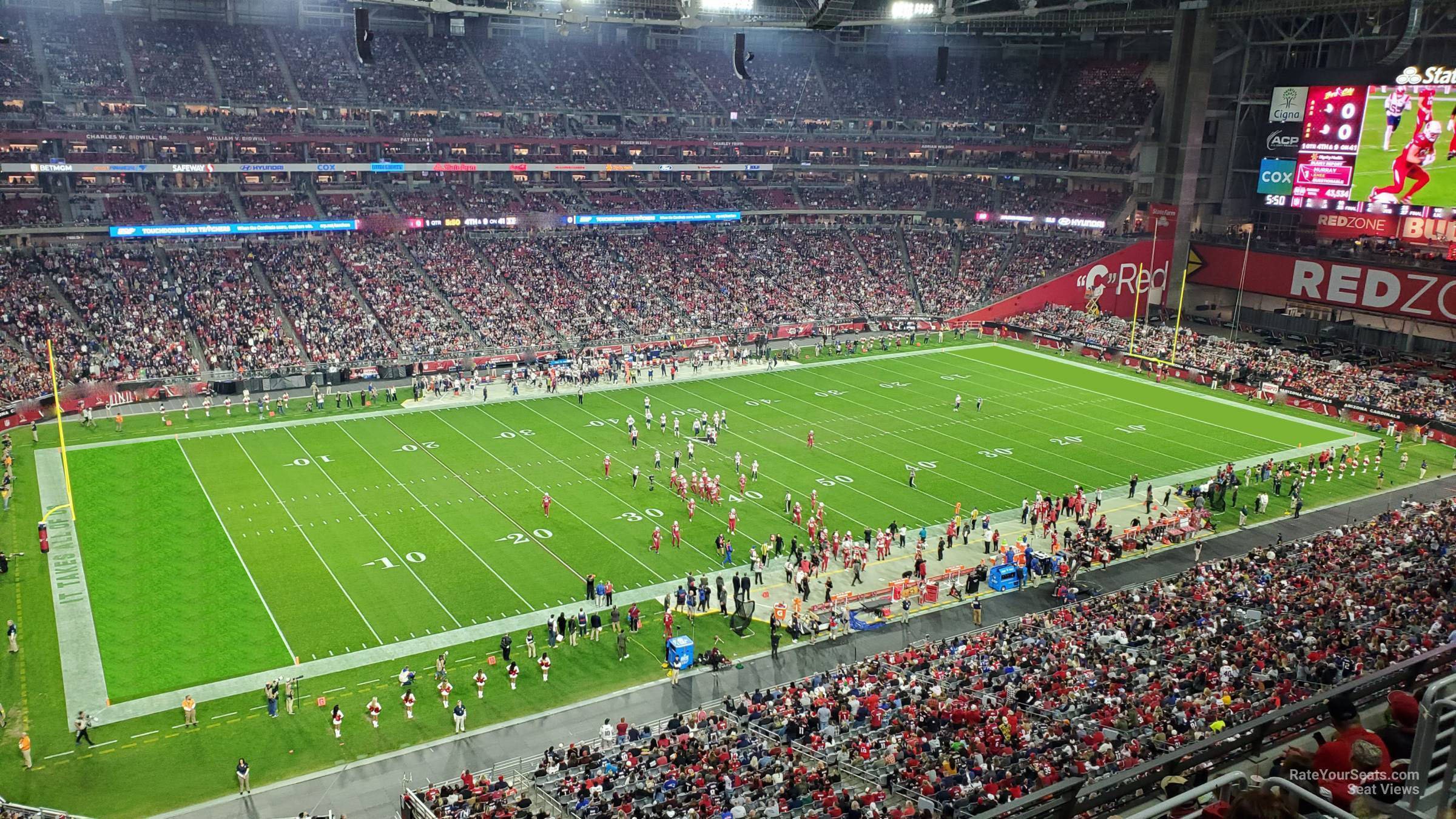 section 418, row 1 seat view  for football - state farm stadium