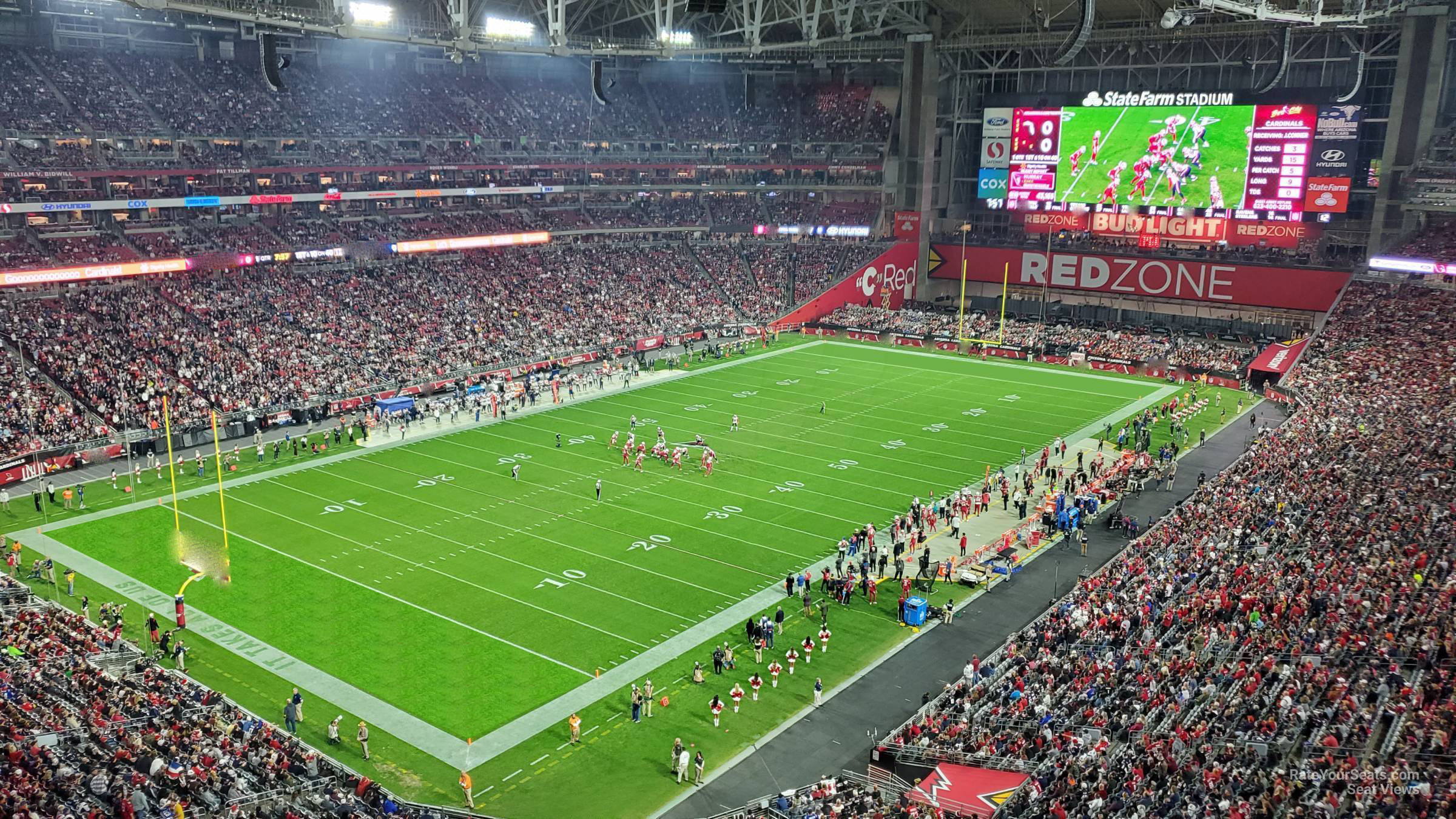 section 422, row 1 seat view  for football - state farm stadium