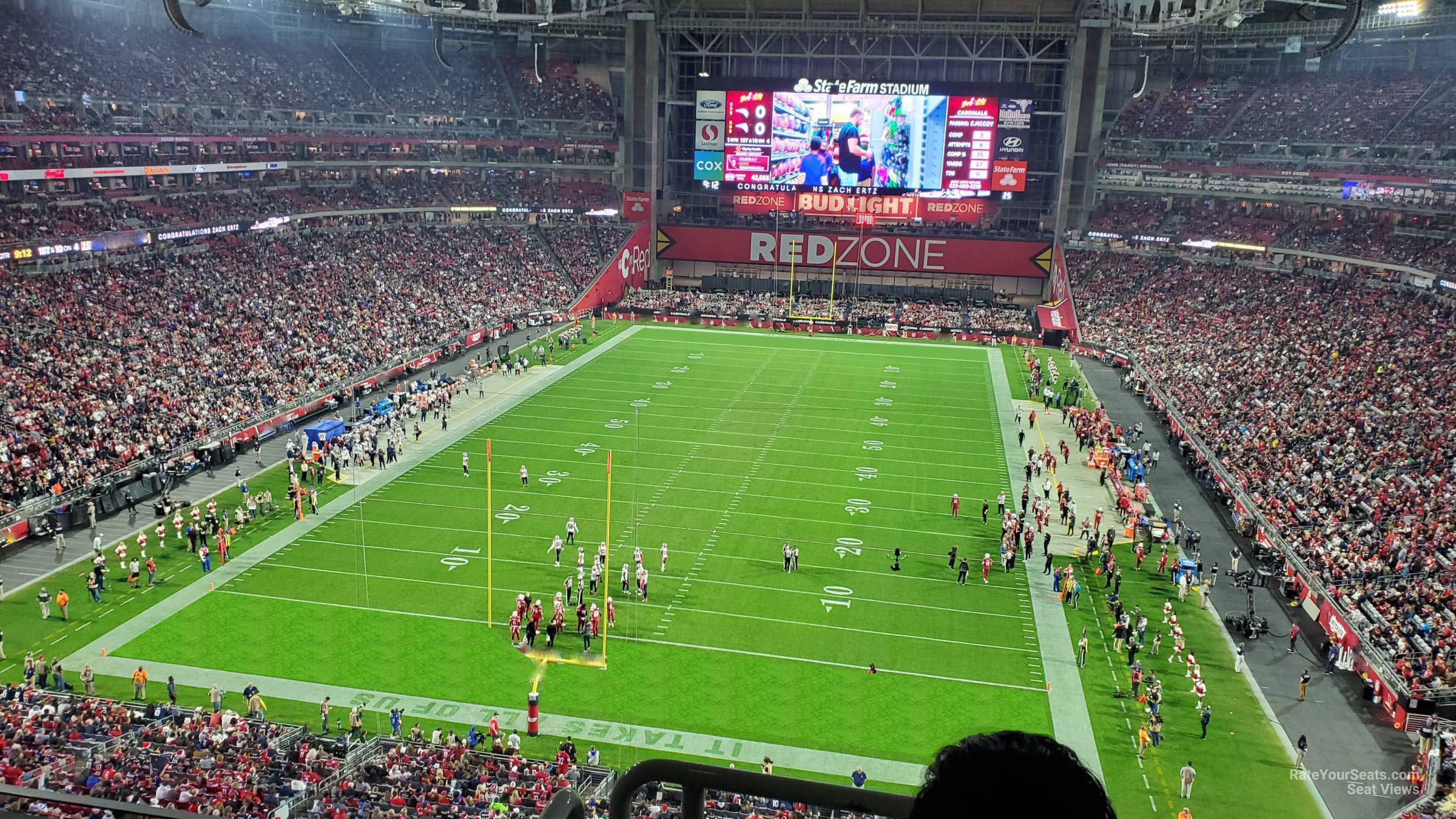 section 427, row e seat view  for football - state farm stadium