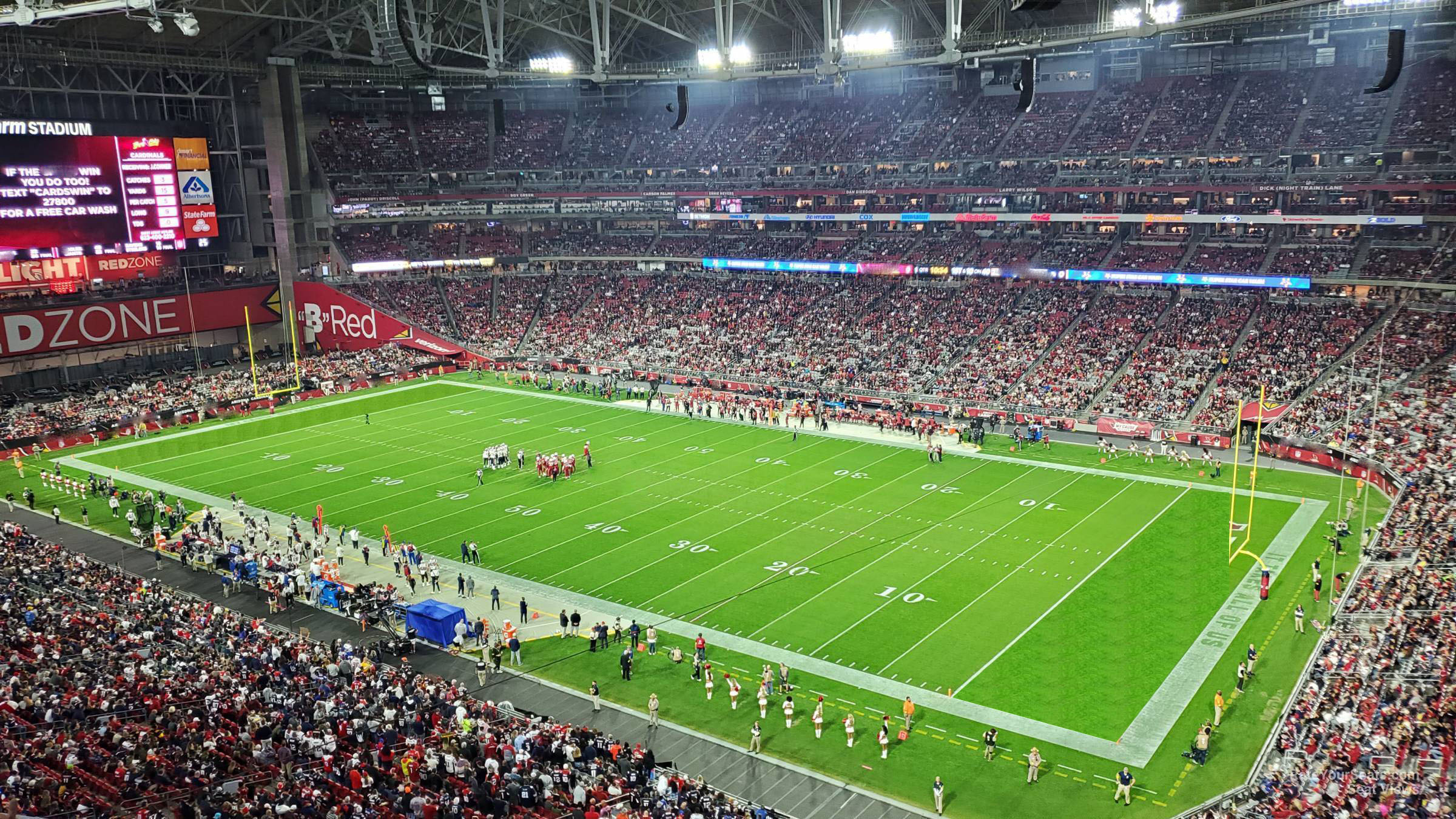 section 436, row 1 seat view  for football - state farm stadium