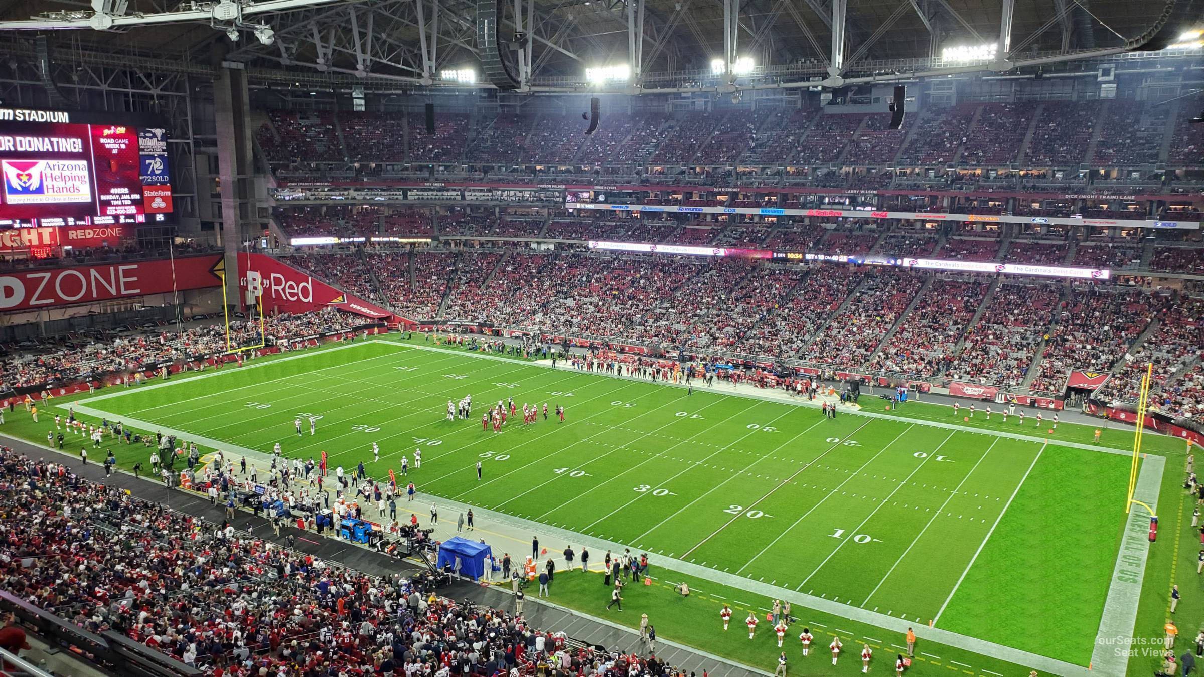 section 438, row 1 seat view  for football - state farm stadium