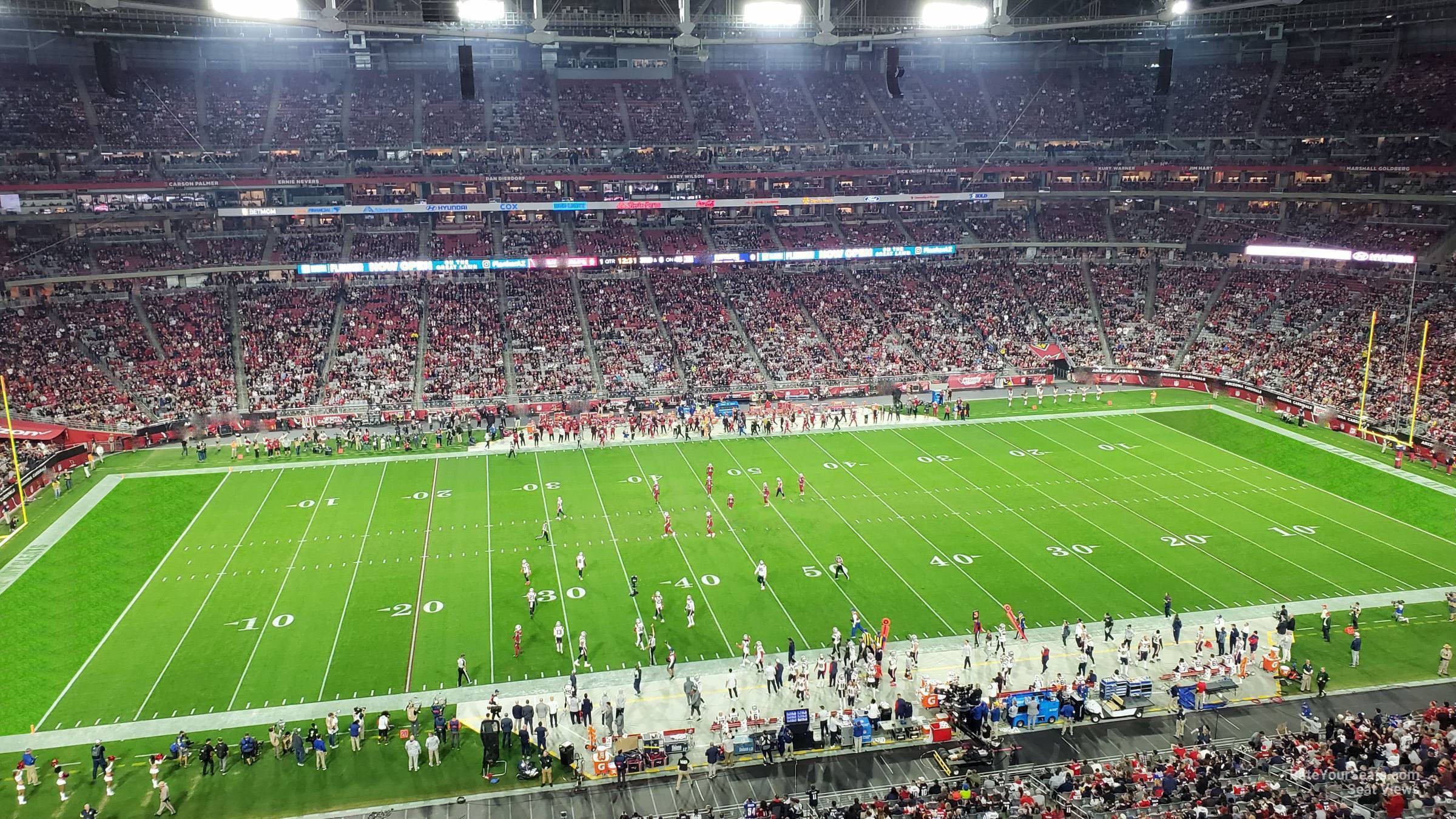 section 446, row 1 seat view  for football - state farm stadium
