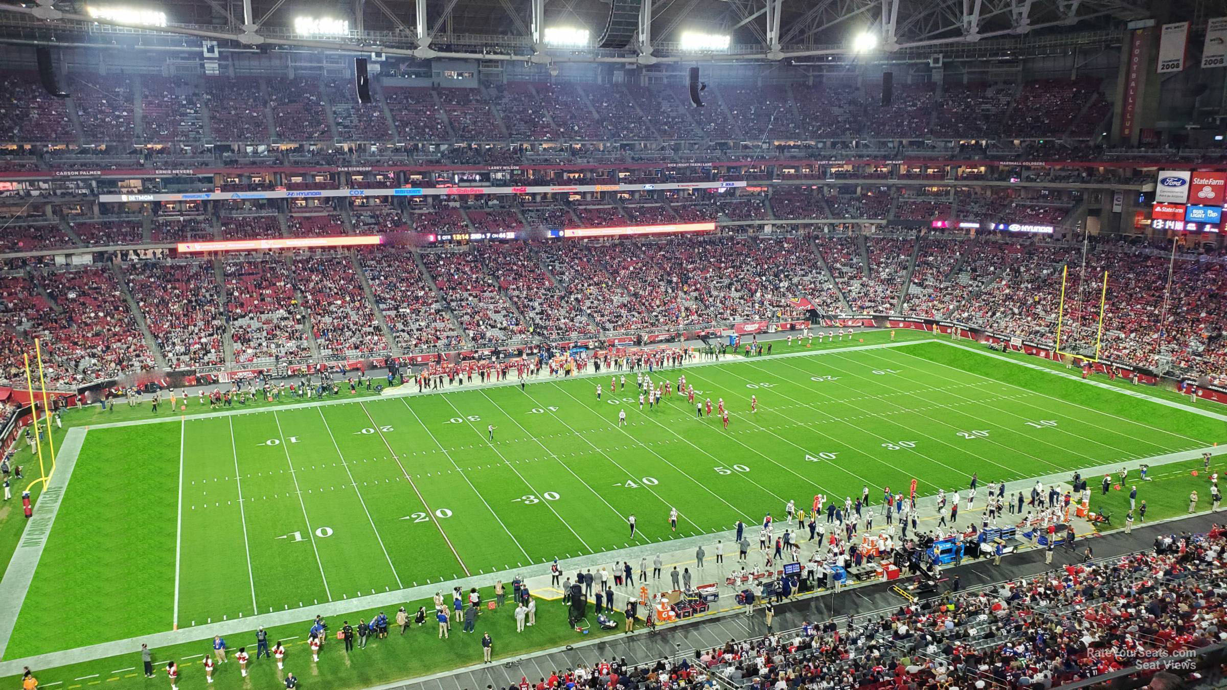 section 448, row 1 seat view  for football - state farm stadium