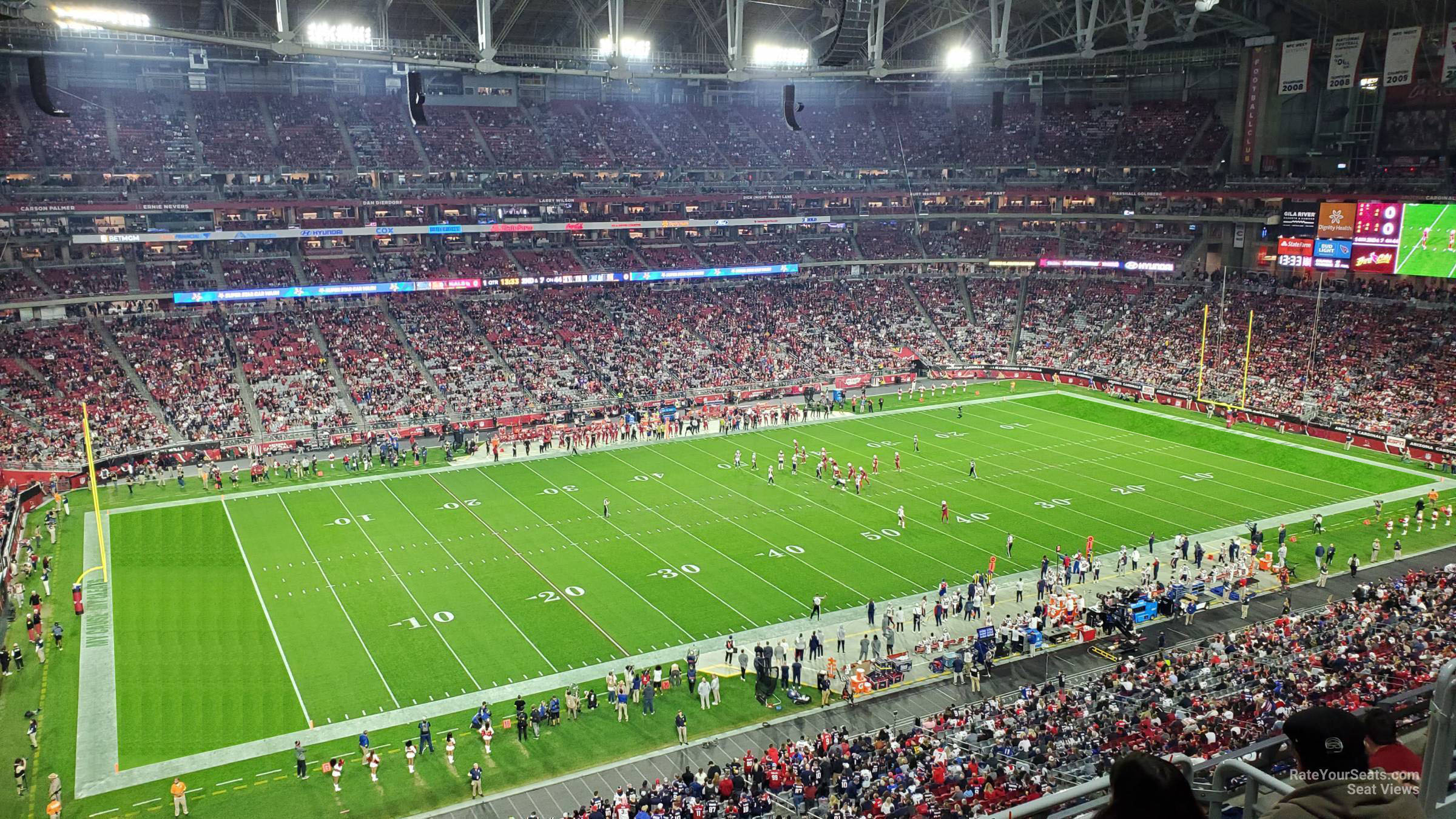 section 449, row 1 seat view  for football - state farm stadium