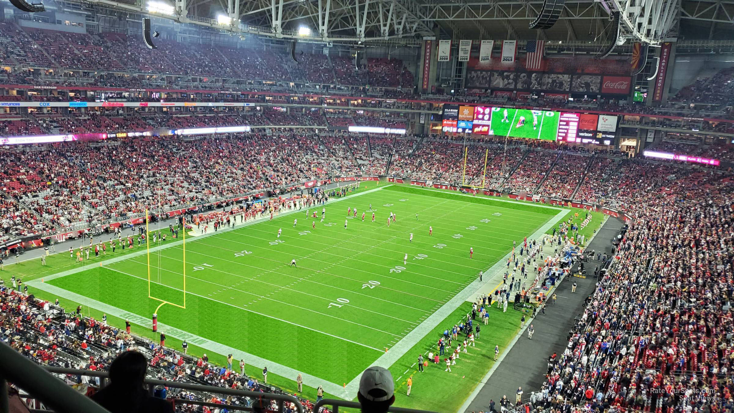 section 454, row 1 seat view  for football - state farm stadium