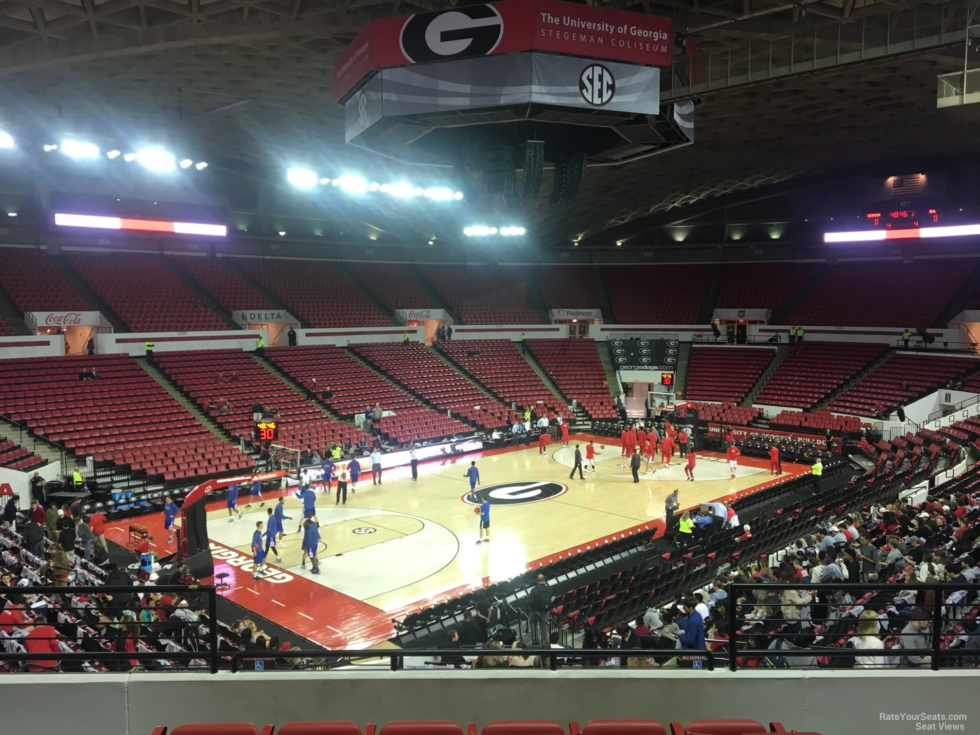 section yy, row 6 seat view  - stegeman coliseum