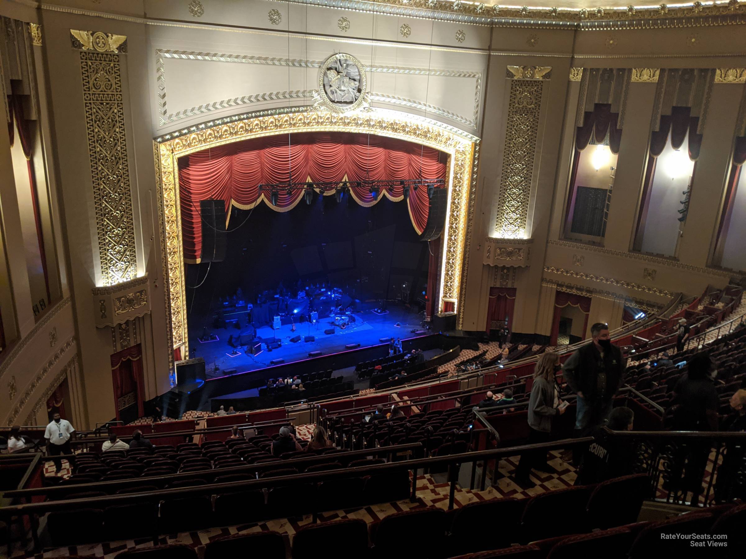 mezzanine left, row s seat view  - stifel theatre