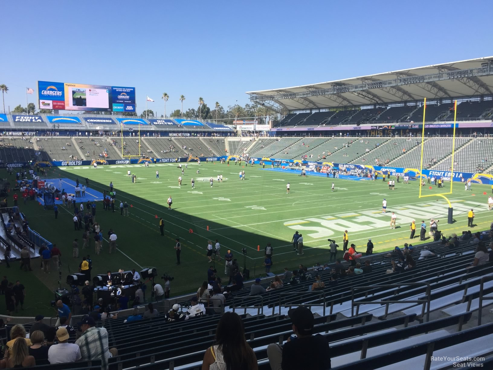 section 104, row z seat view for football - dignity health sports park