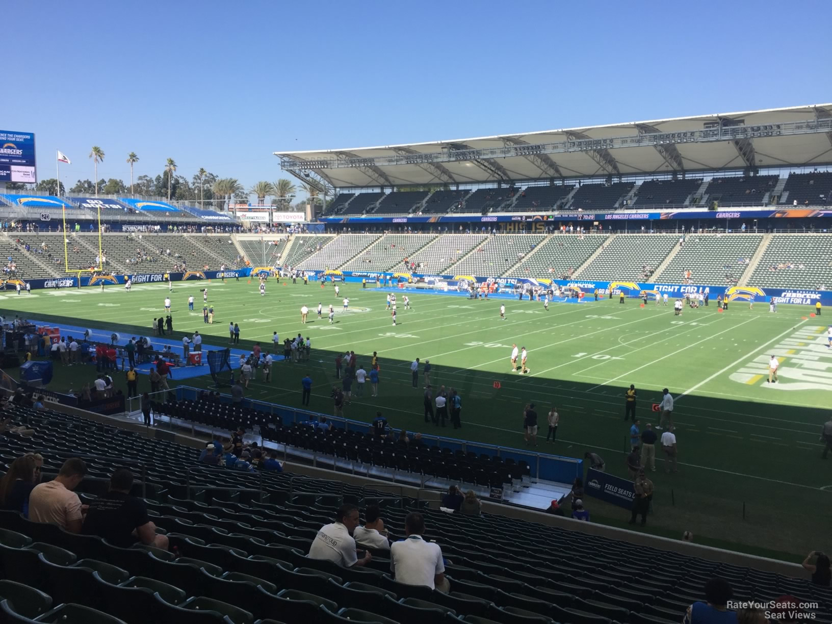 section 107, row z seat view  for football - dignity health sports park