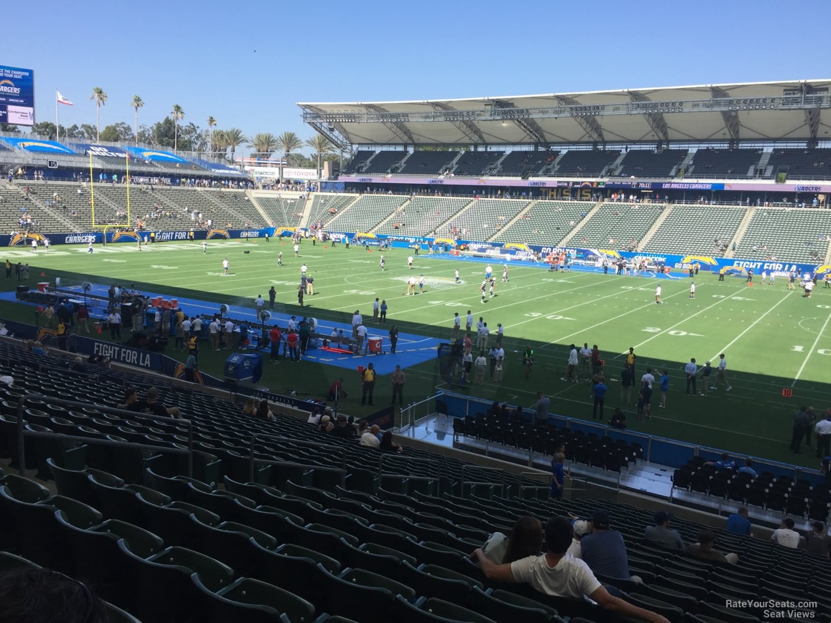 section 108, row z seat view  for football - dignity health sports park